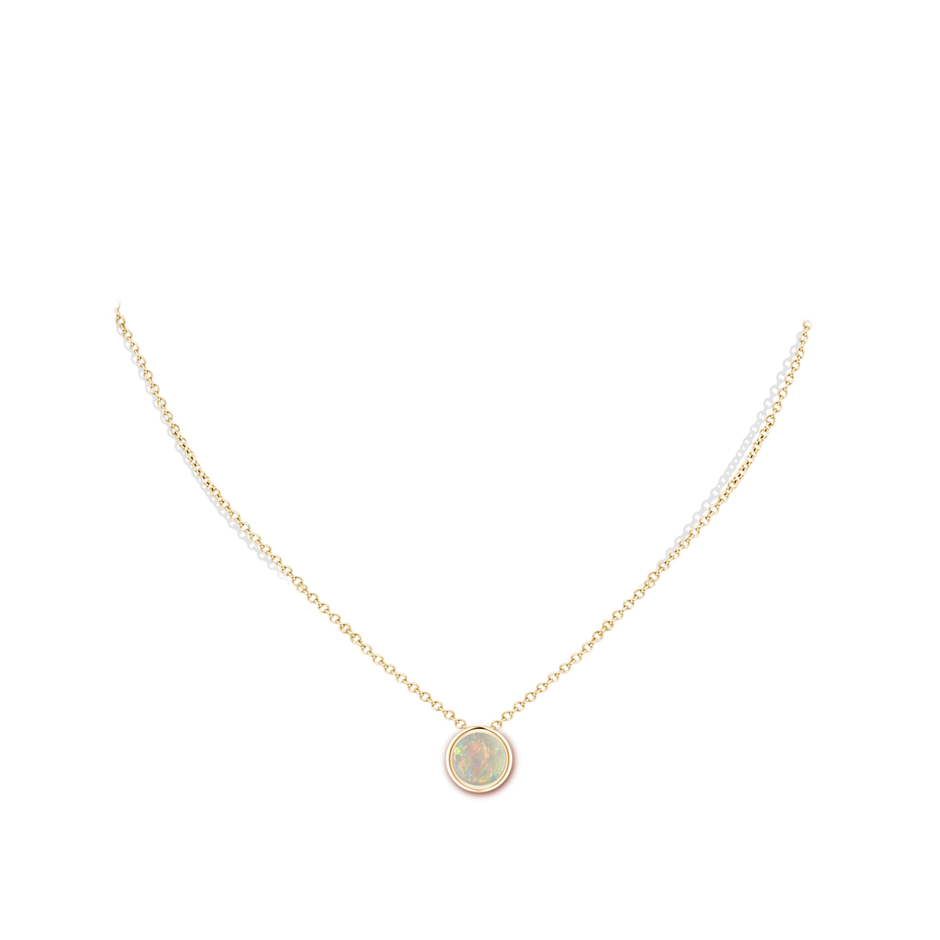 翌日発送 Angara Natural Opal Solitaire Pendant Necklace for Women