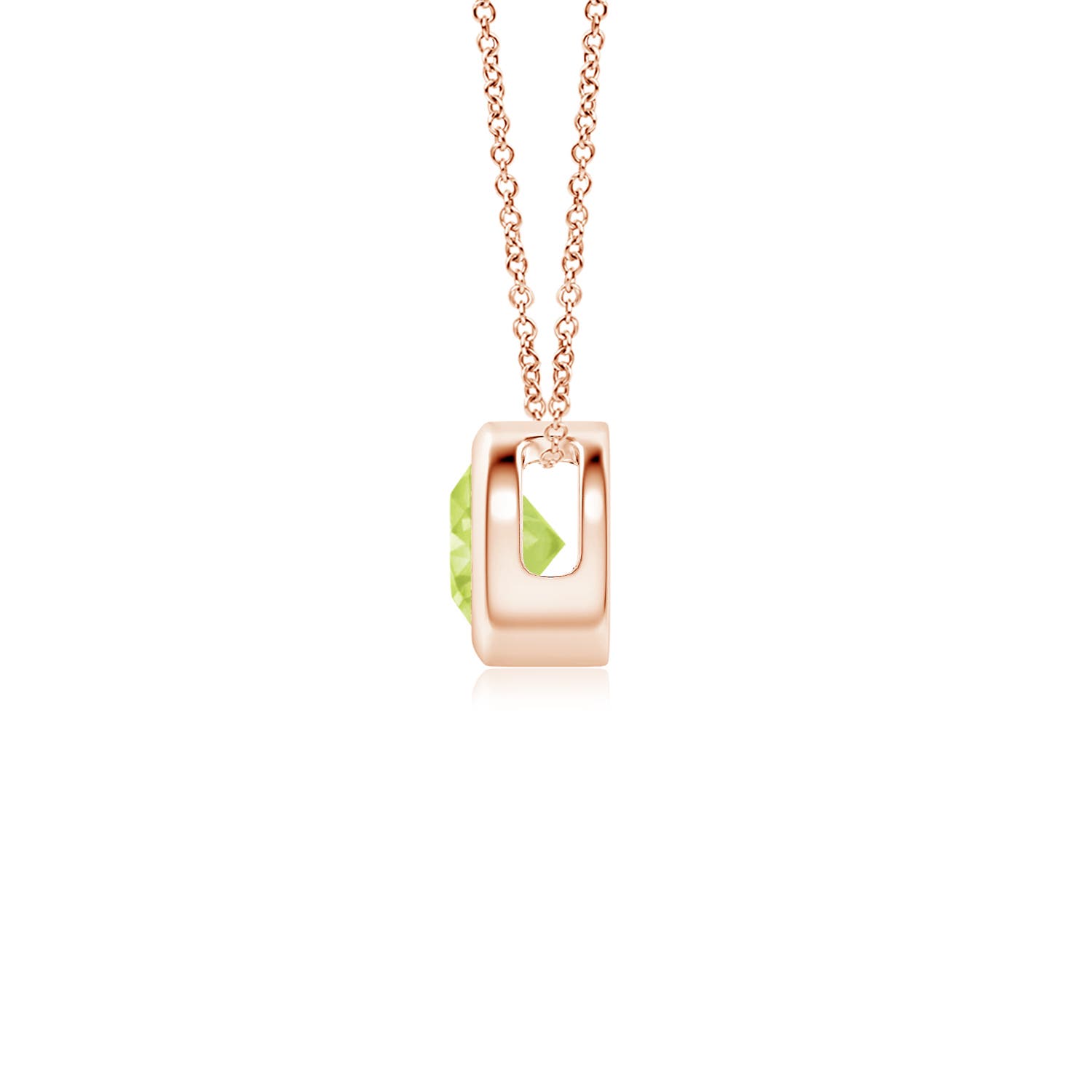 A - Peridot / 0.3 CT / 14 KT Rose Gold