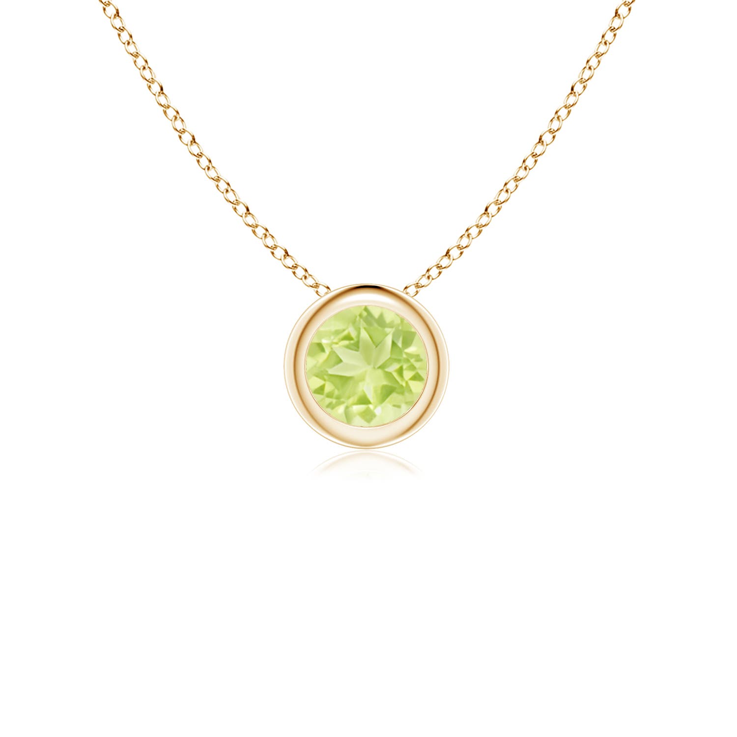 A - Peridot / 0.3 CT / 14 KT Yellow Gold