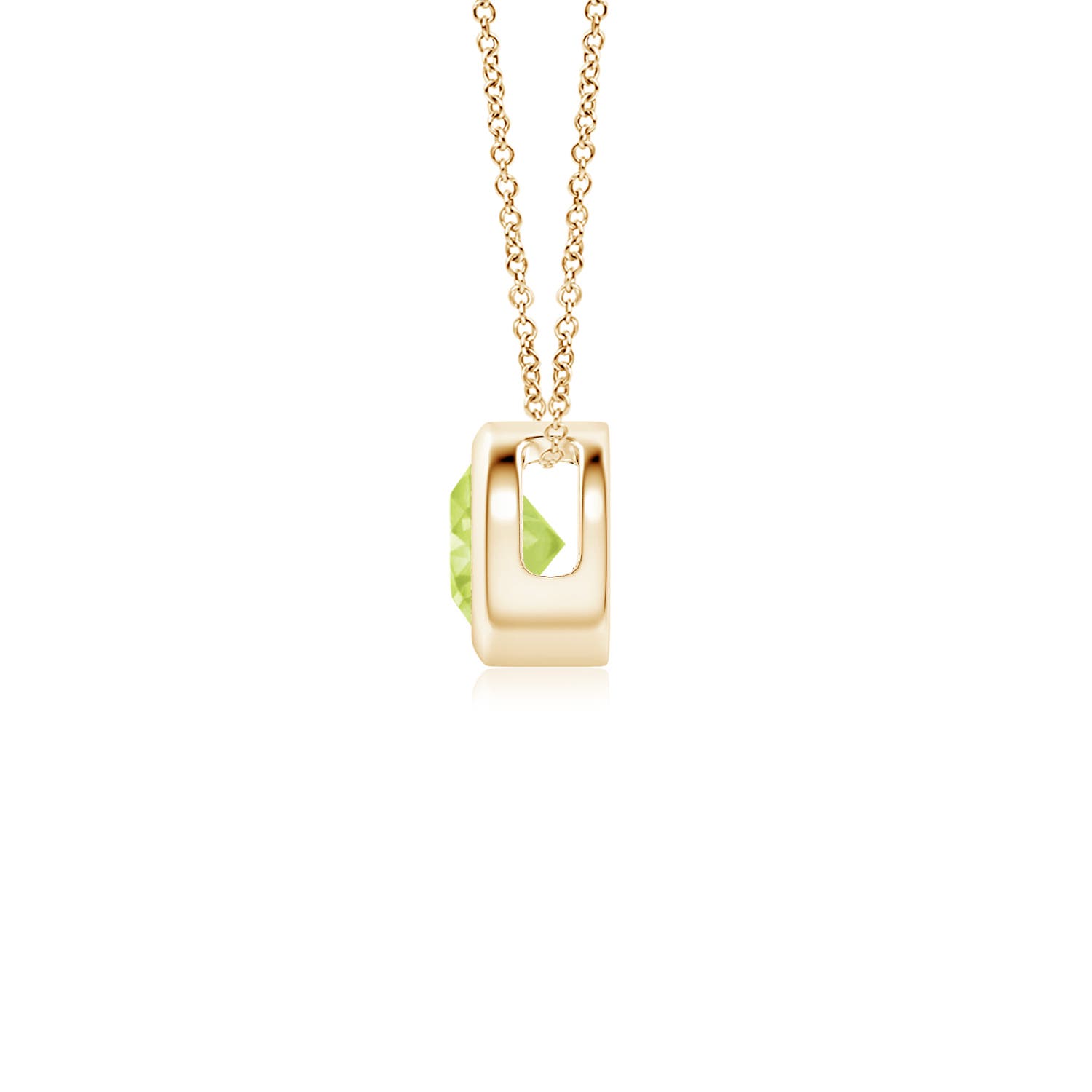 A - Peridot / 0.3 CT / 14 KT Yellow Gold