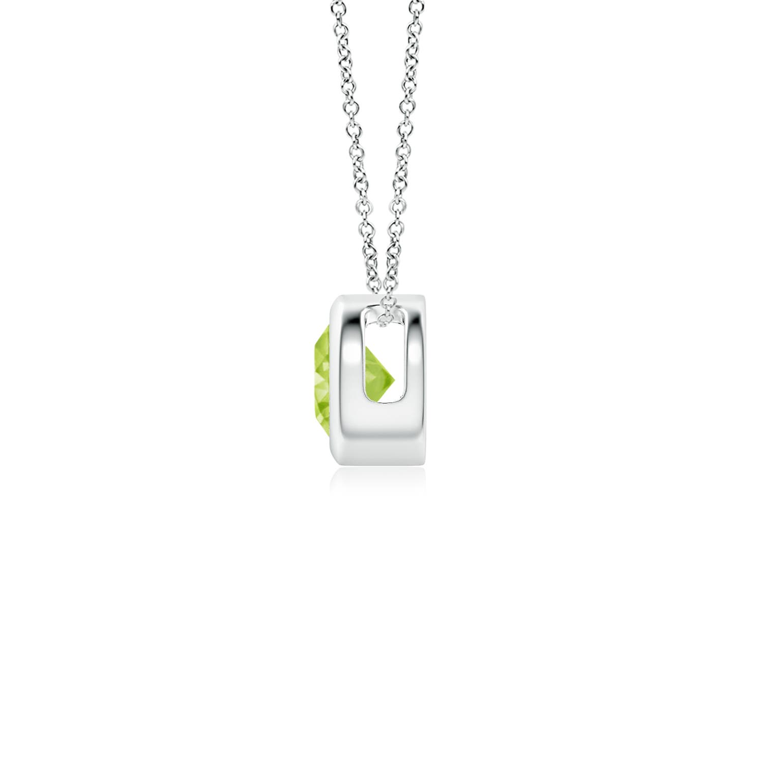 AA - Peridot / 0.3 CT / 14 KT White Gold