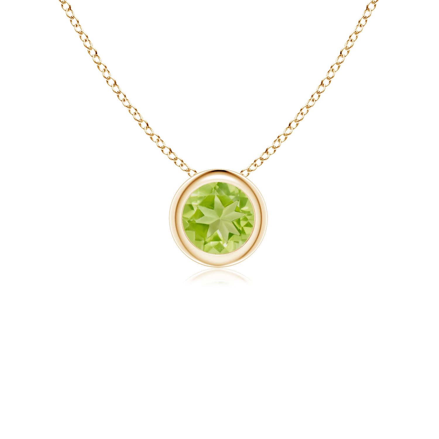 AA - Peridot / 0.3 CT / 14 KT Yellow Gold