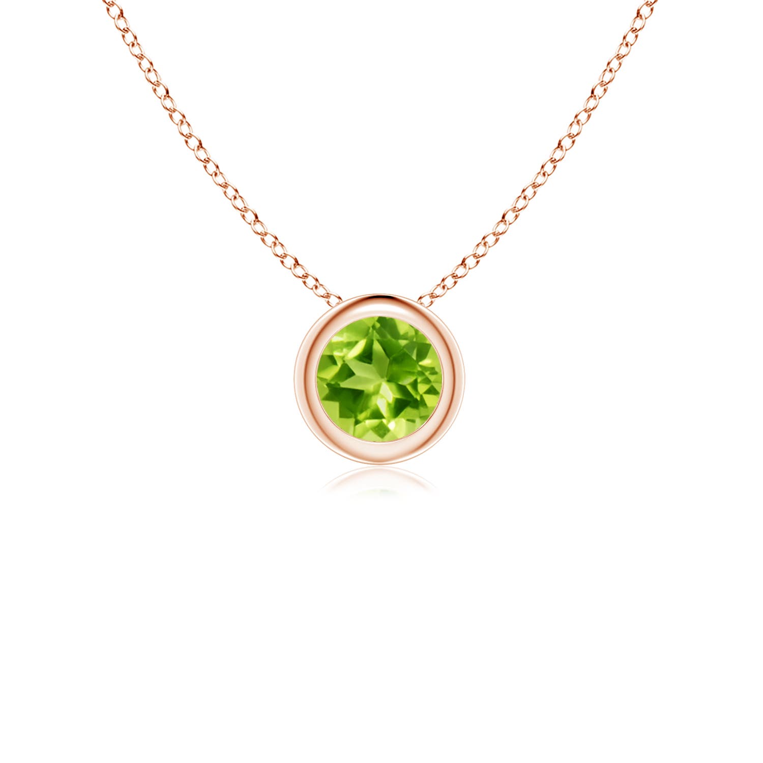 AAA - Peridot / 0.3 CT / 14 KT Rose Gold