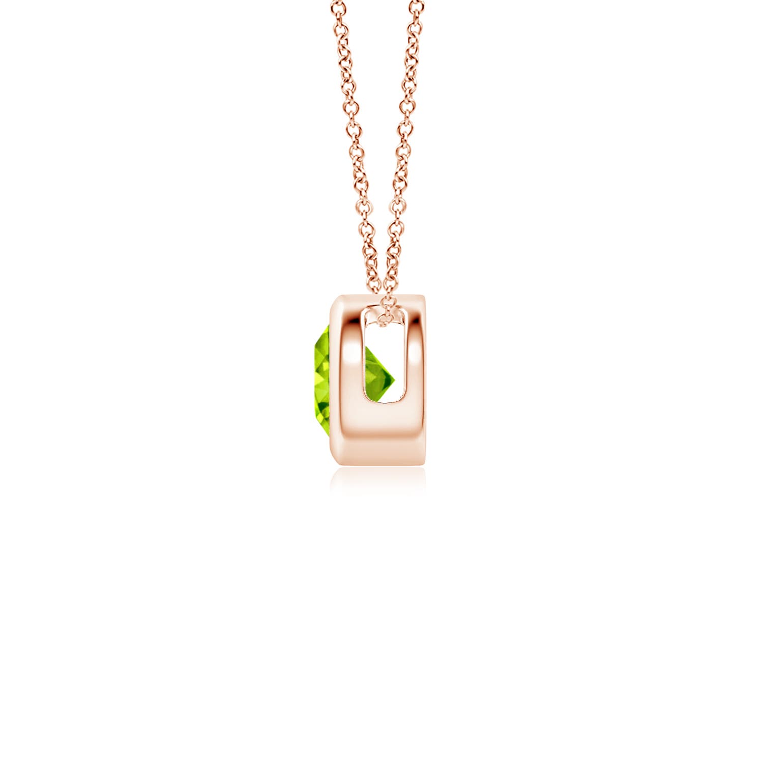 AAA - Peridot / 0.3 CT / 14 KT Rose Gold