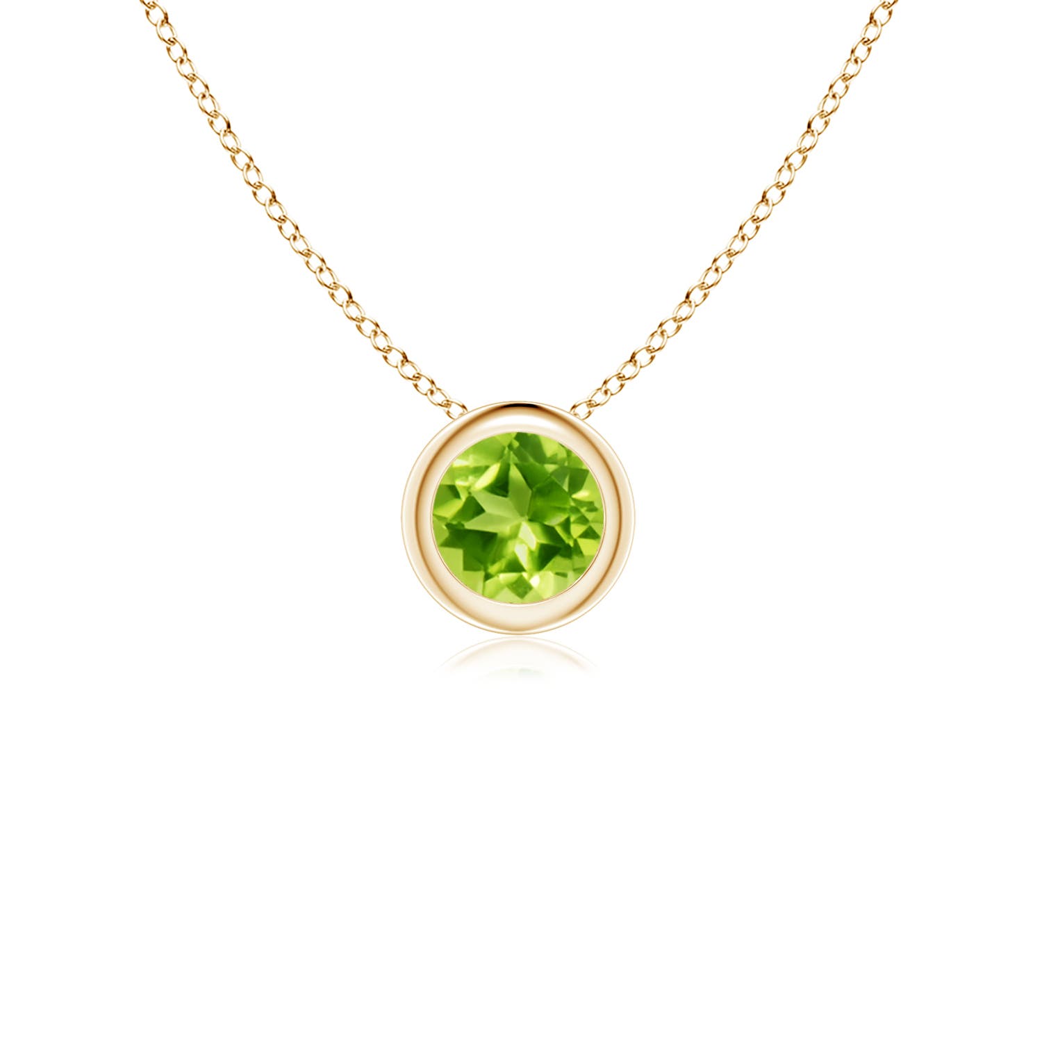 AAA - Peridot / 0.3 CT / 14 KT Yellow Gold