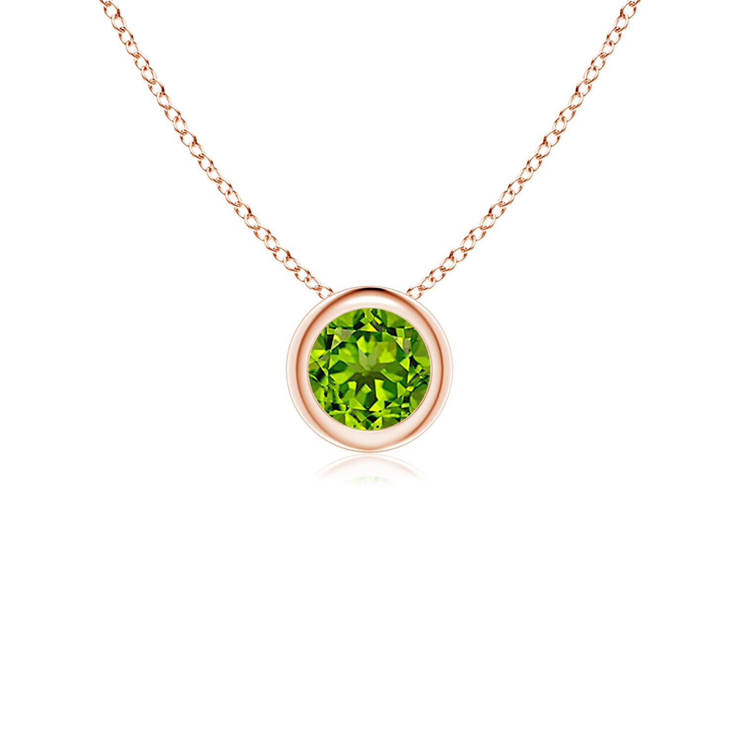 AAAA - Peridot / 0.3 CT / 14 KT Rose Gold