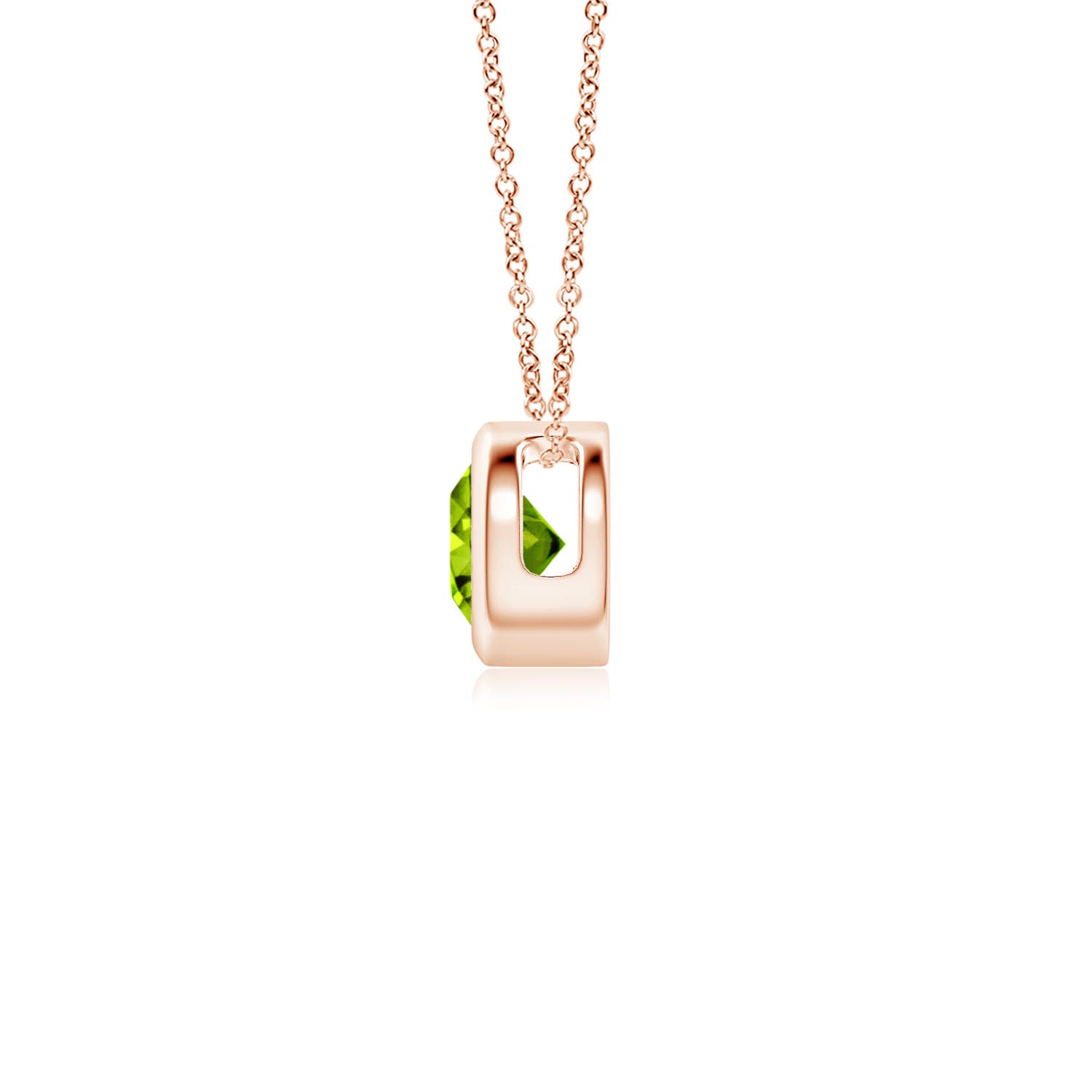 AAAA - Peridot / 0.3 CT / 14 KT Rose Gold