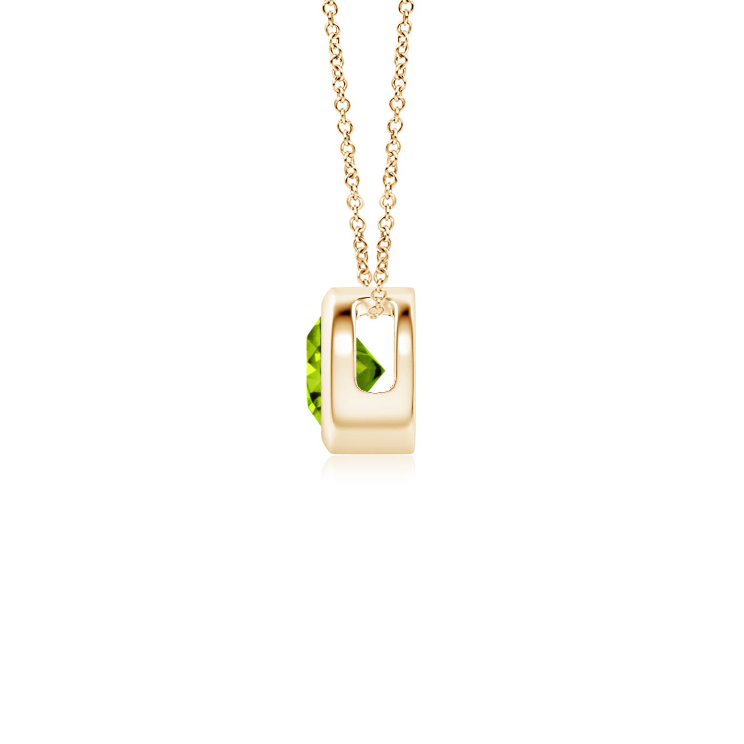 AAAA - Peridot / 0.3 CT / 14 KT Yellow Gold