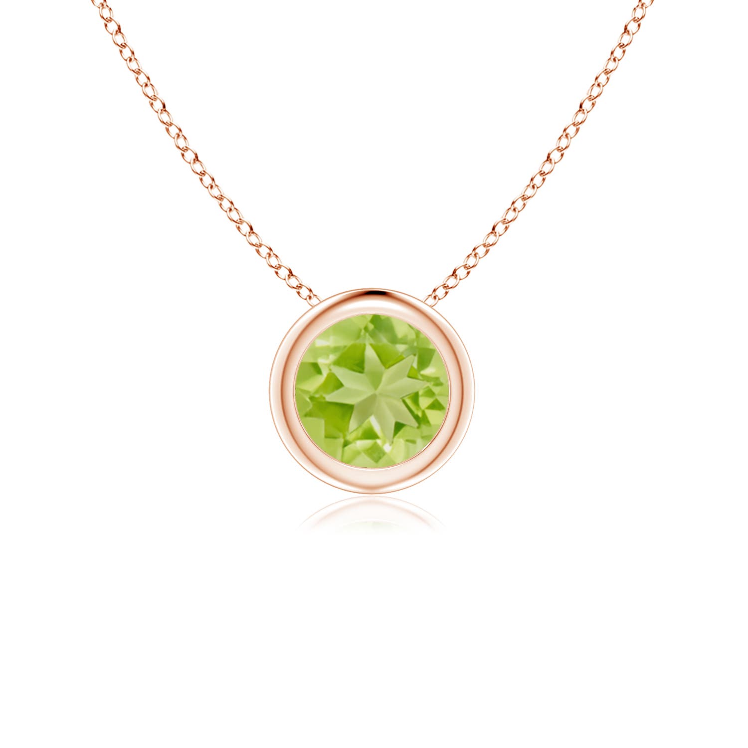 AA - Peridot / 0.55 CT / 14 KT Rose Gold