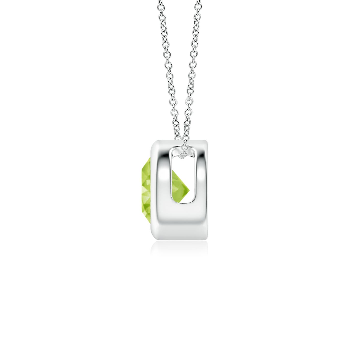 AA - Peridot / 0.55 CT / 14 KT White Gold