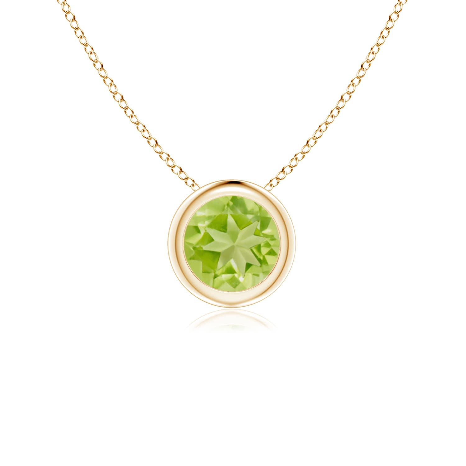 AA - Peridot / 0.55 CT / 14 KT Yellow Gold