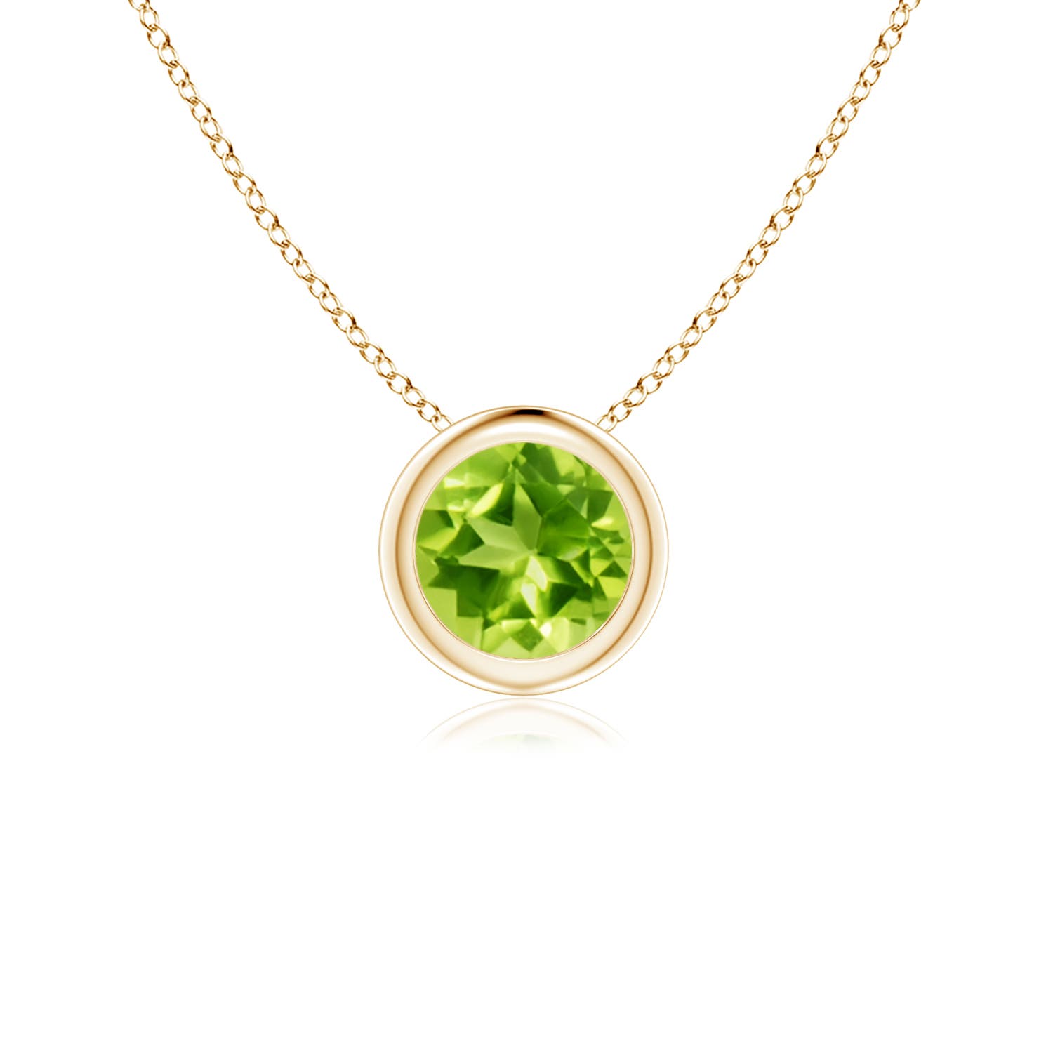 AAA - Peridot / 0.55 CT / 14 KT Yellow Gold