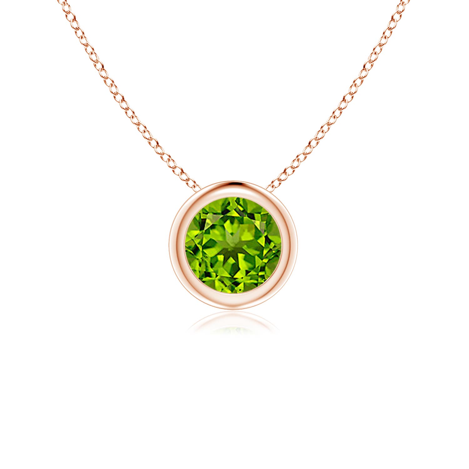 AAAA - Peridot / 0.55 CT / 14 KT Rose Gold