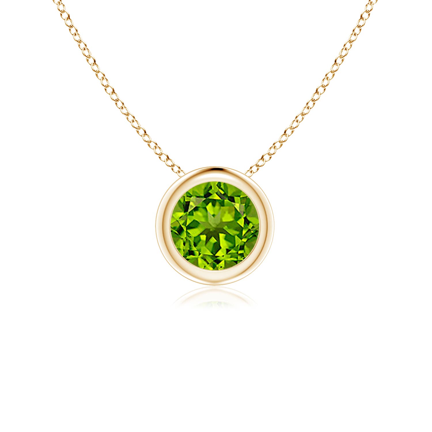 AAAA - Peridot / 0.55 CT / 14 KT Yellow Gold