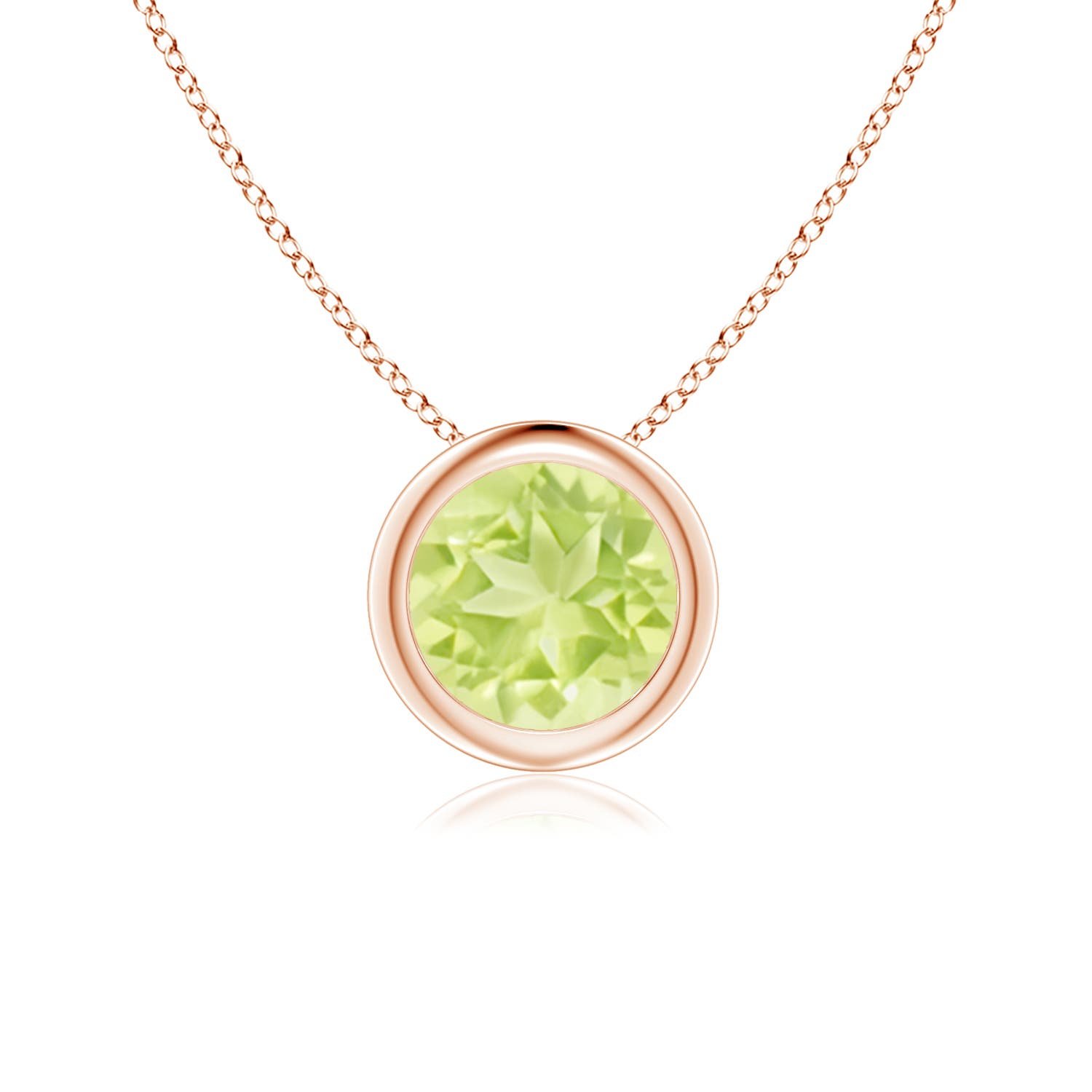 A - Peridot / 0.95 CT / 14 KT Rose Gold