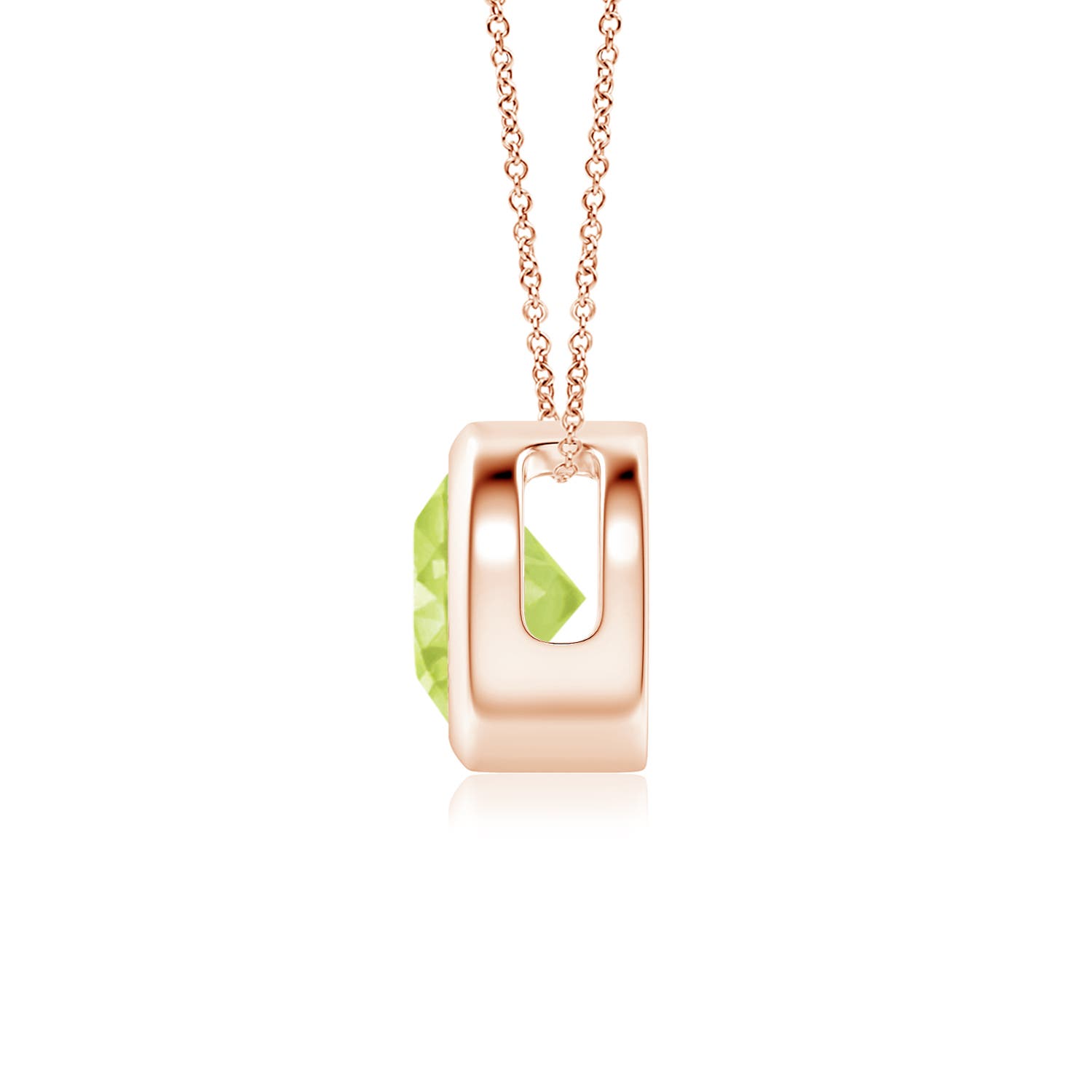 A - Peridot / 0.95 CT / 14 KT Rose Gold