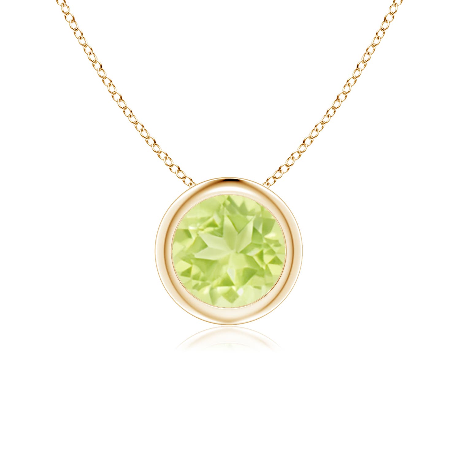 A - Peridot / 0.95 CT / 14 KT Yellow Gold