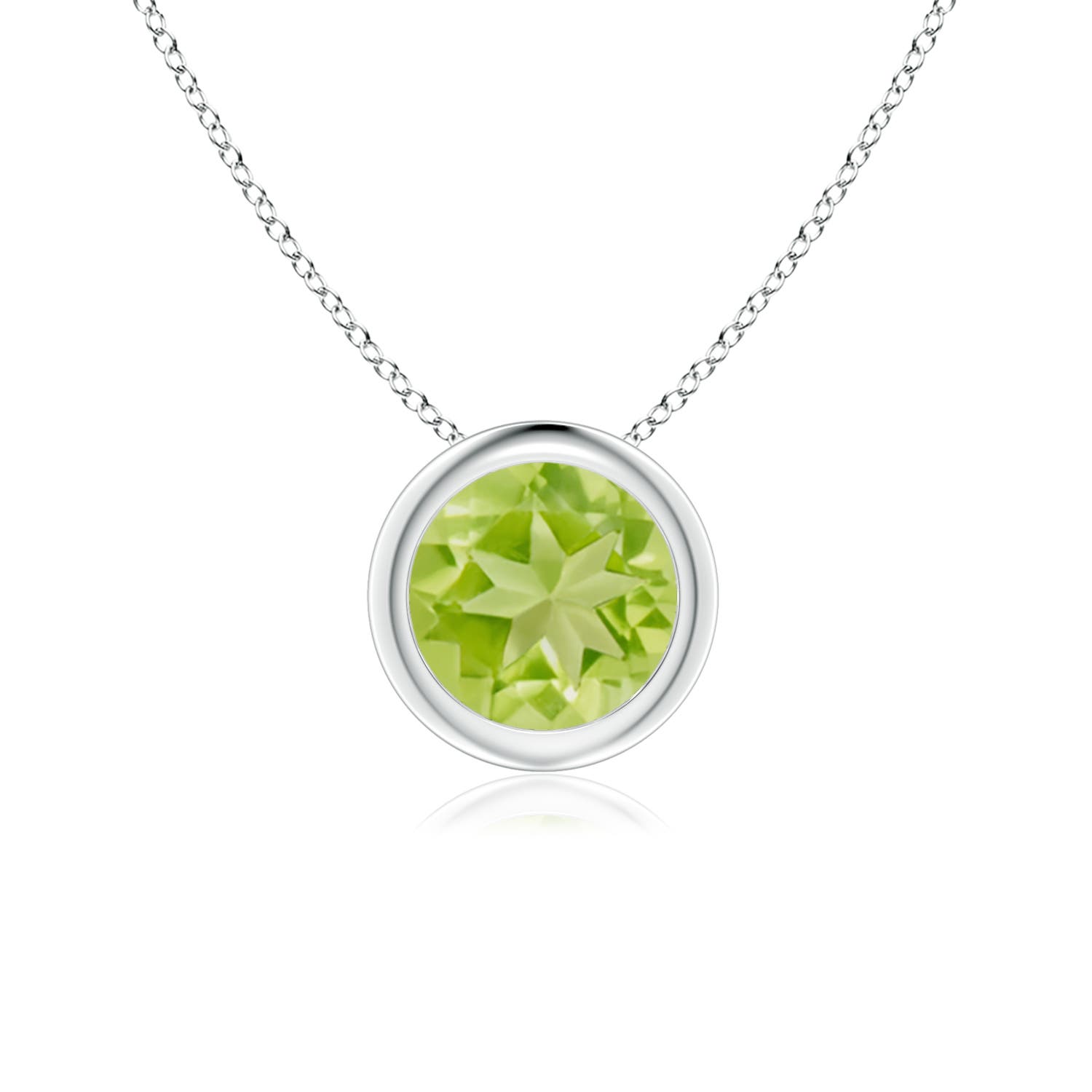 AA - Peridot / 0.95 CT / 14 KT White Gold