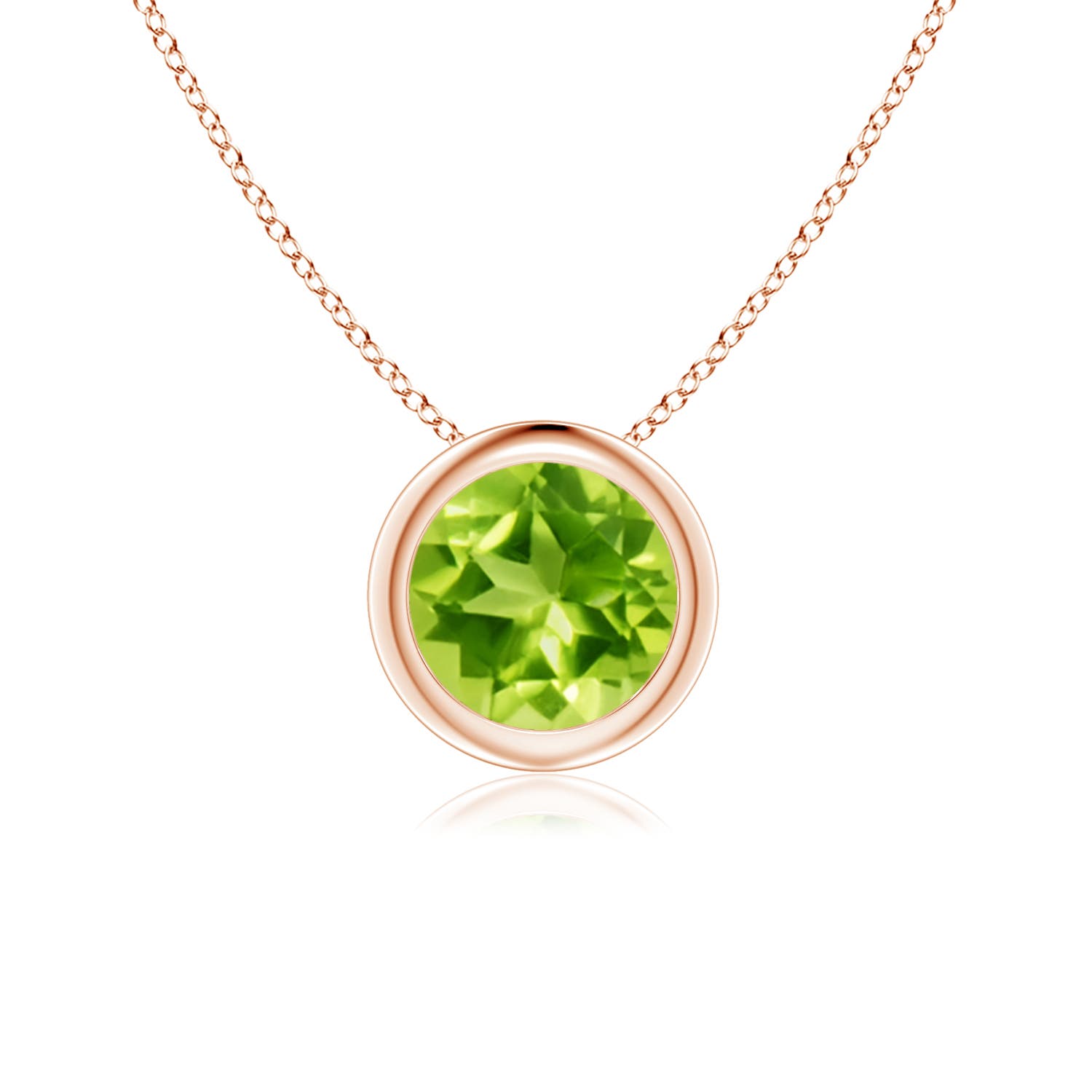 AAA - Peridot / 0.95 CT / 14 KT Rose Gold