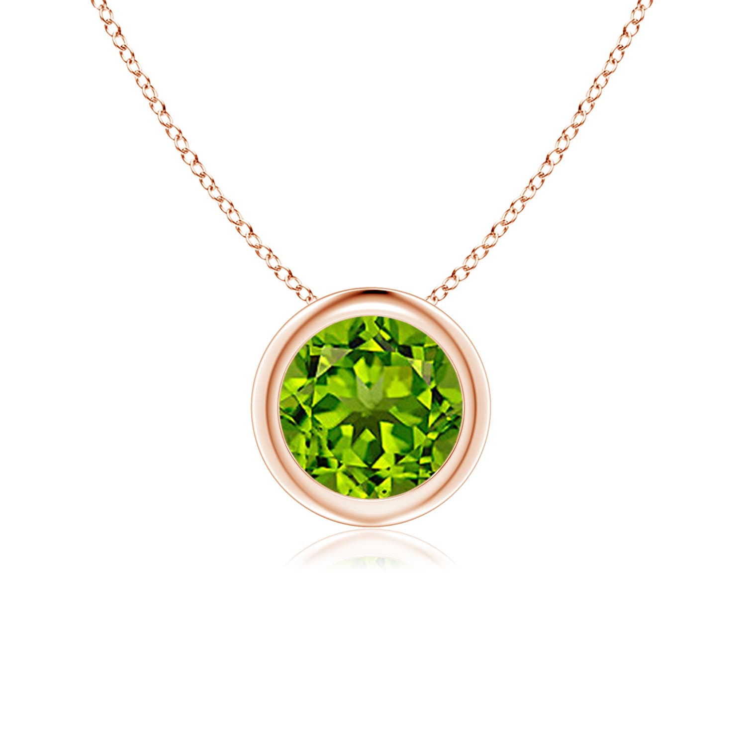 AAAA - Peridot / 0.95 CT / 14 KT Rose Gold