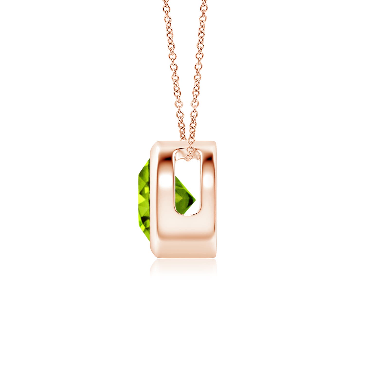 AAAA - Peridot / 0.95 CT / 14 KT Rose Gold