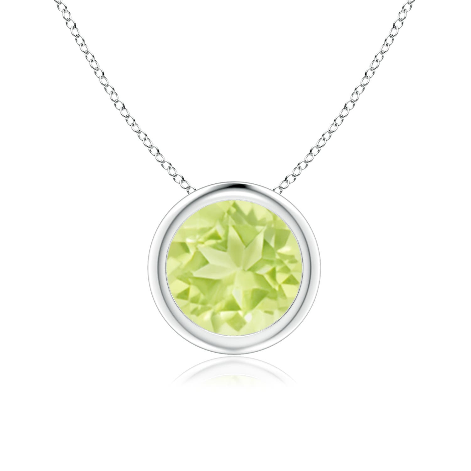 A - Peridot / 1.4 CT / 14 KT White Gold