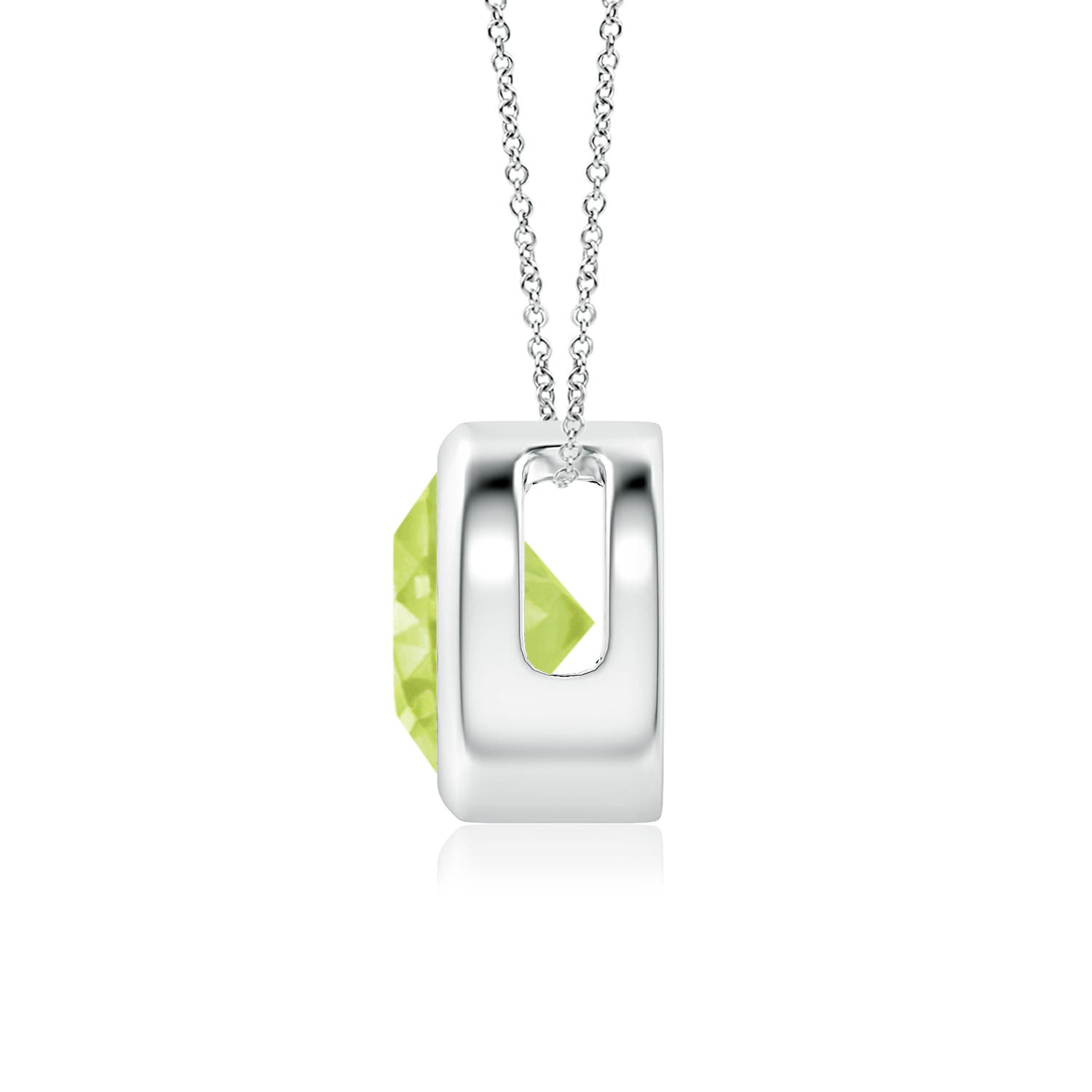 A - Peridot / 1.4 CT / 14 KT White Gold