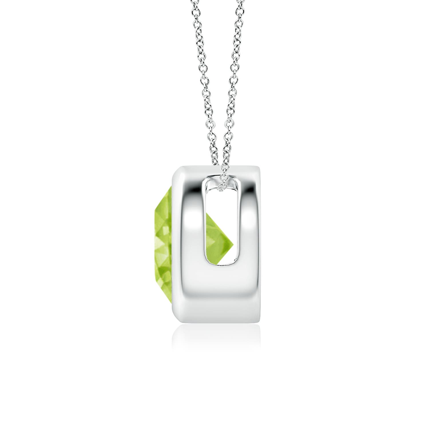 AA - Peridot / 1.4 CT / 14 KT White Gold