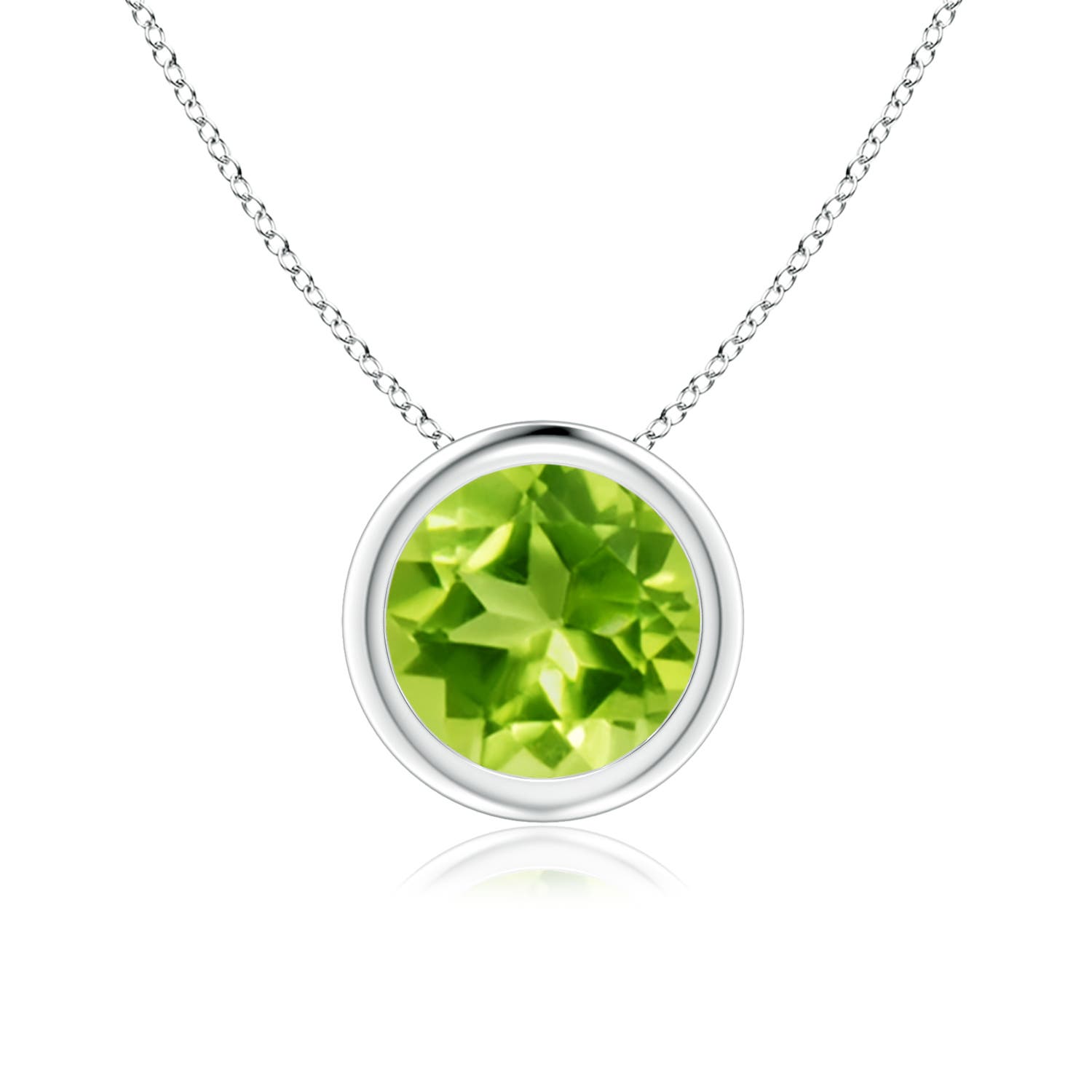 AAA - Peridot / 1.4 CT / 14 KT White Gold