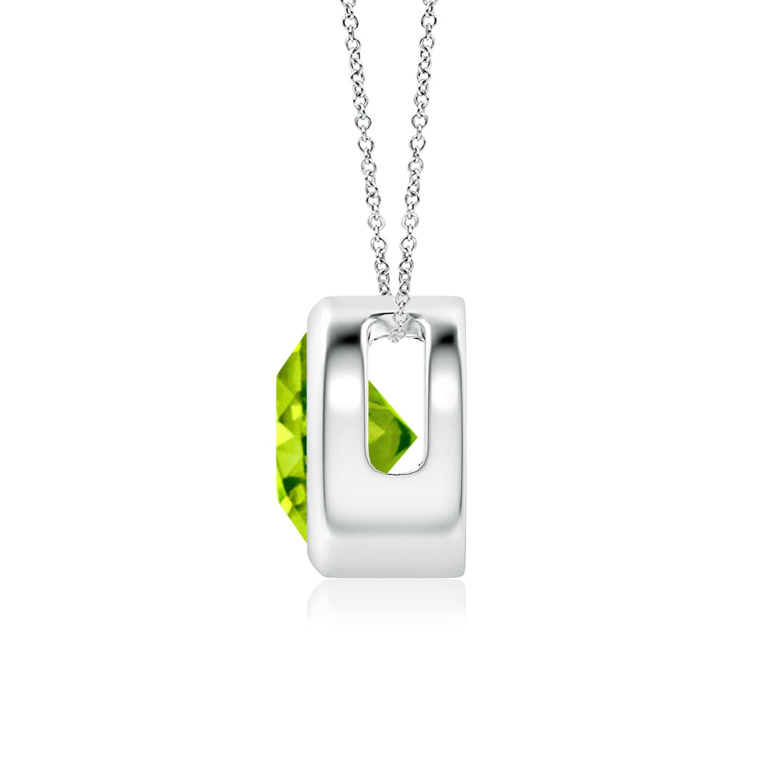 AAA - Peridot / 1.4 CT / 14 KT White Gold