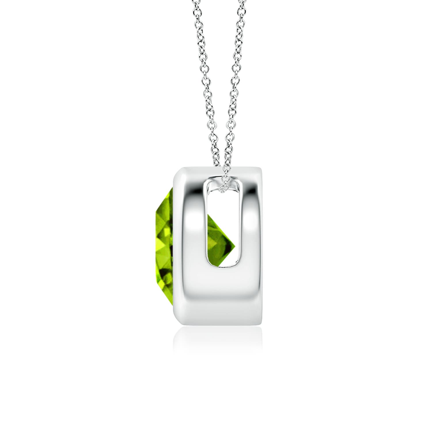 AAAA - Peridot / 1.4 CT / 14 KT White Gold