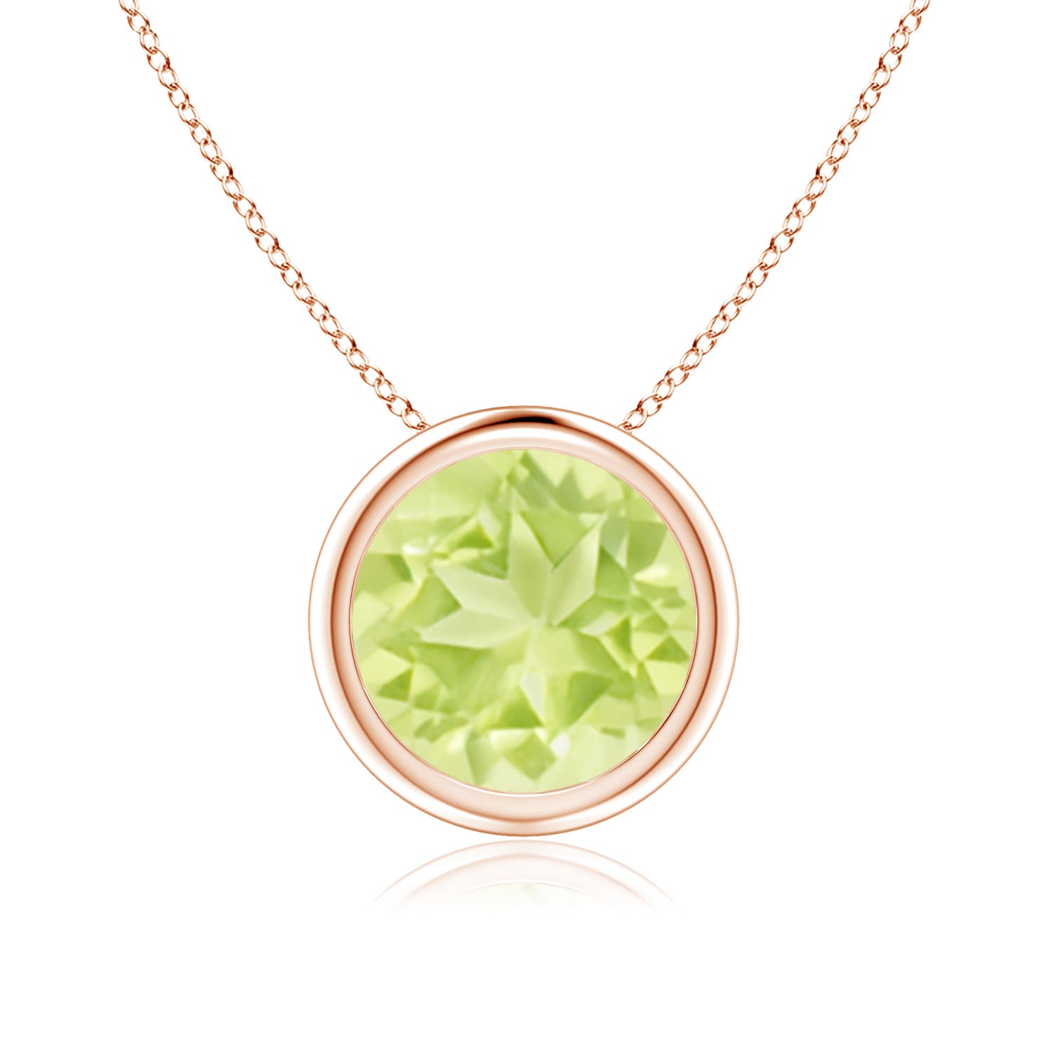 A - Peridot / 2 CT / 14 KT Rose Gold