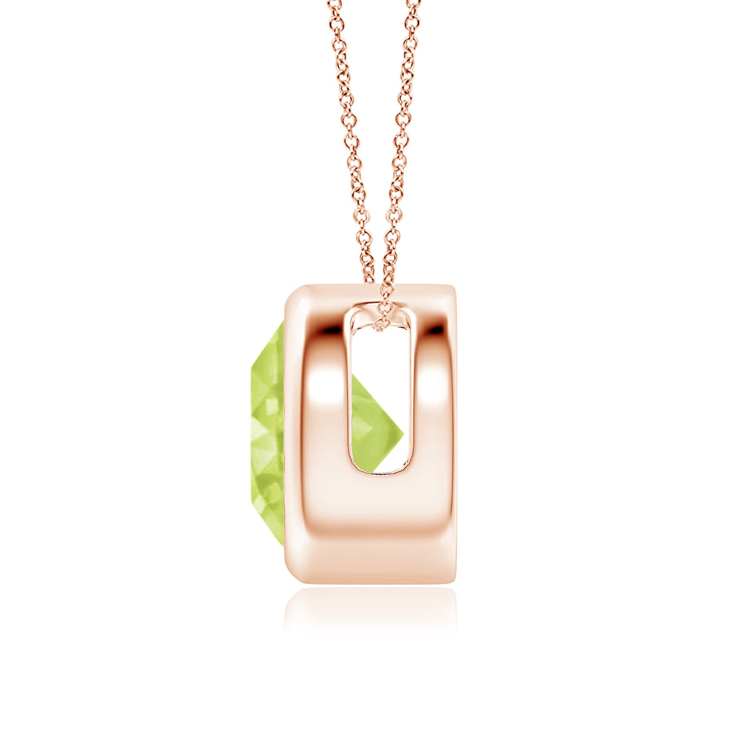 A - Peridot / 2 CT / 14 KT Rose Gold