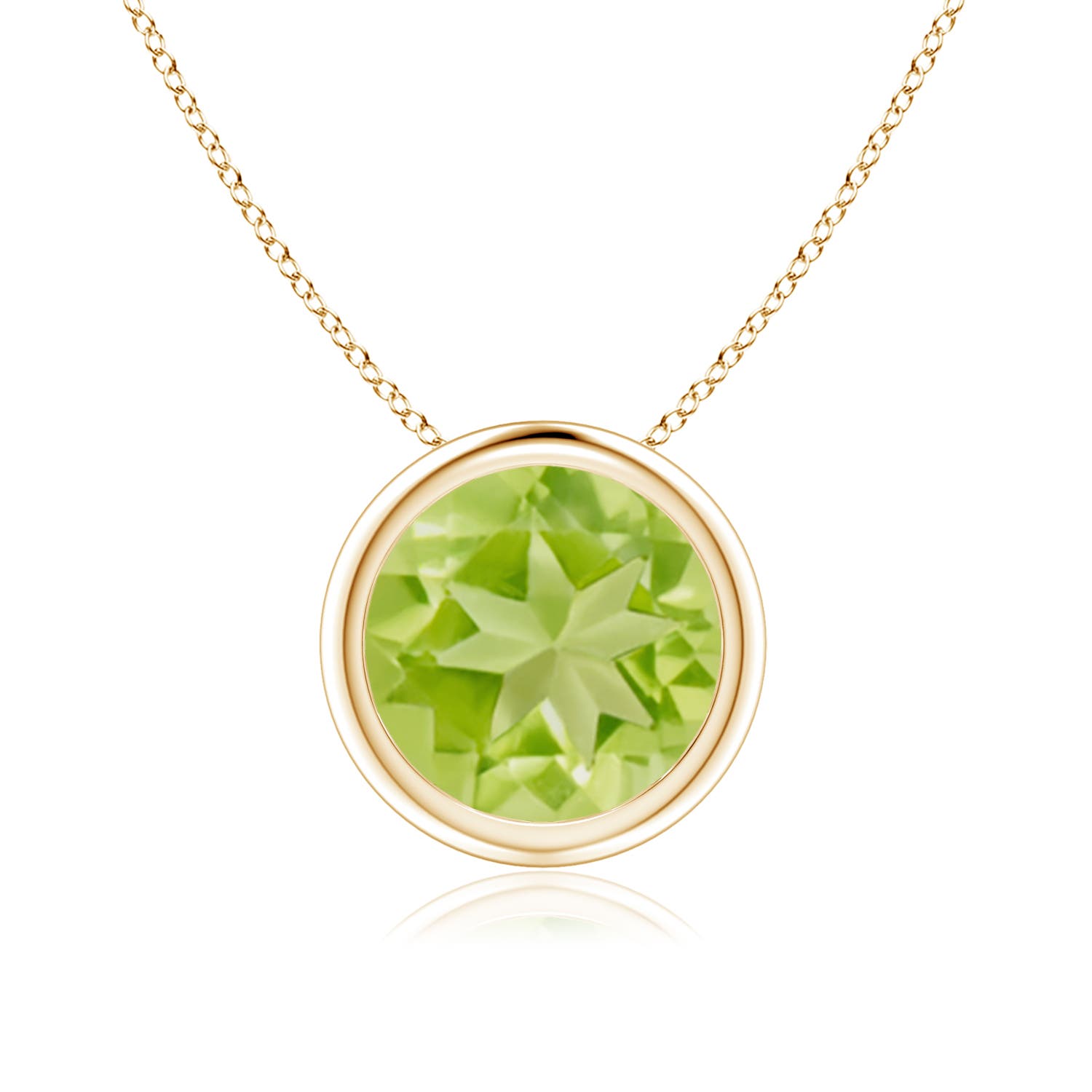 AA - Peridot / 2 CT / 14 KT Yellow Gold