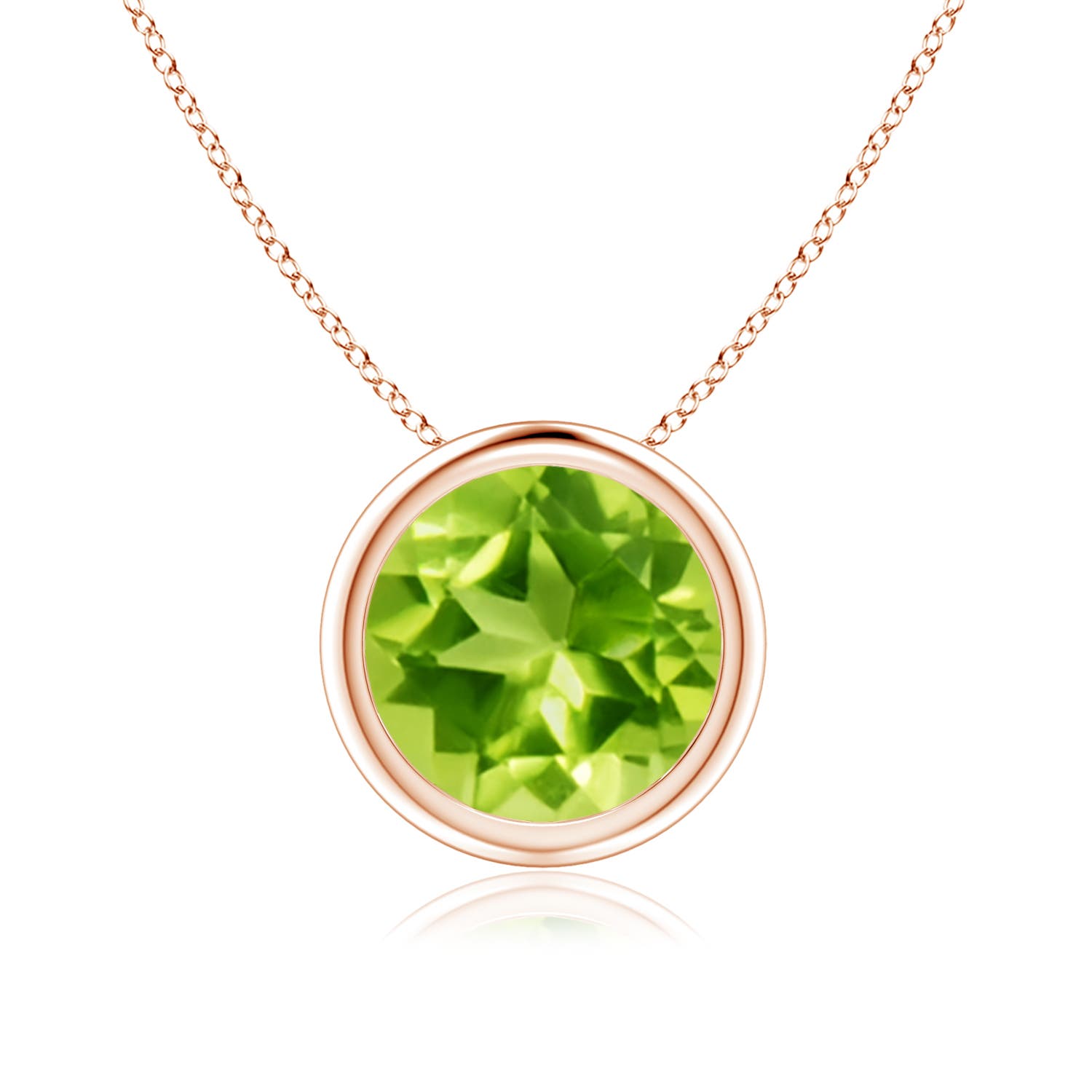 AAA - Peridot / 2 CT / 14 KT Rose Gold