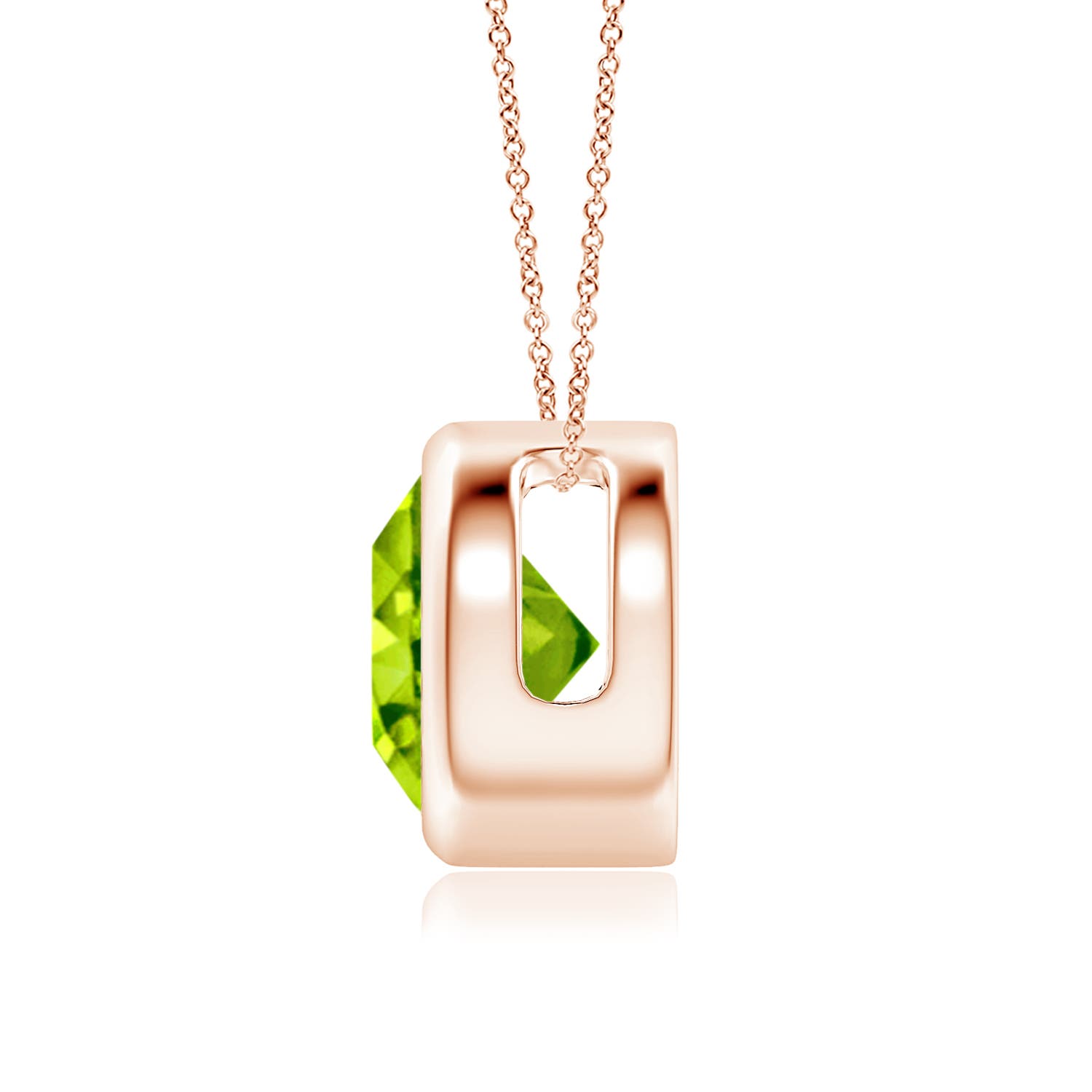 AAA - Peridot / 2 CT / 14 KT Rose Gold