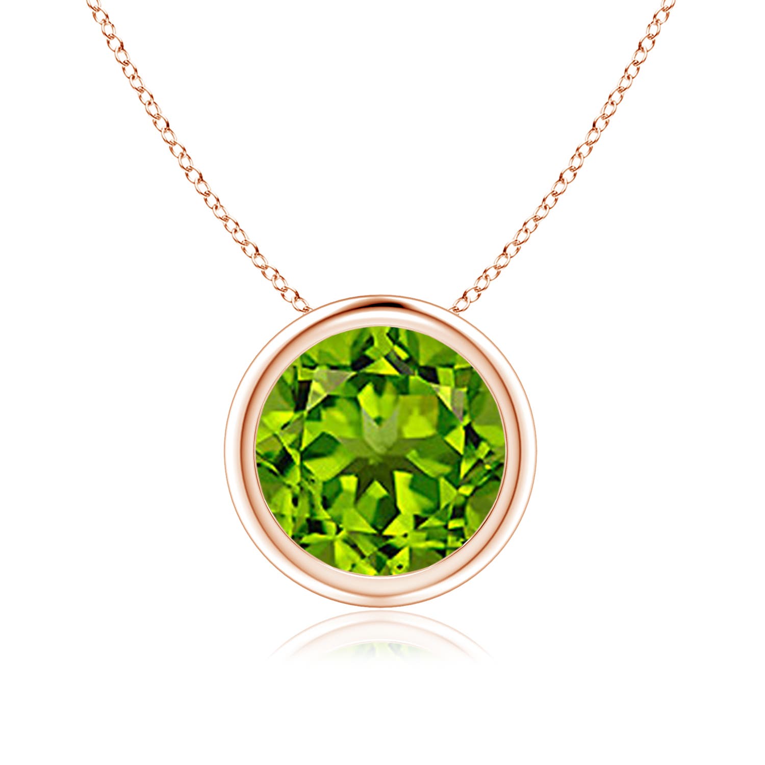 AAAA - Peridot / 2 CT / 14 KT Rose Gold