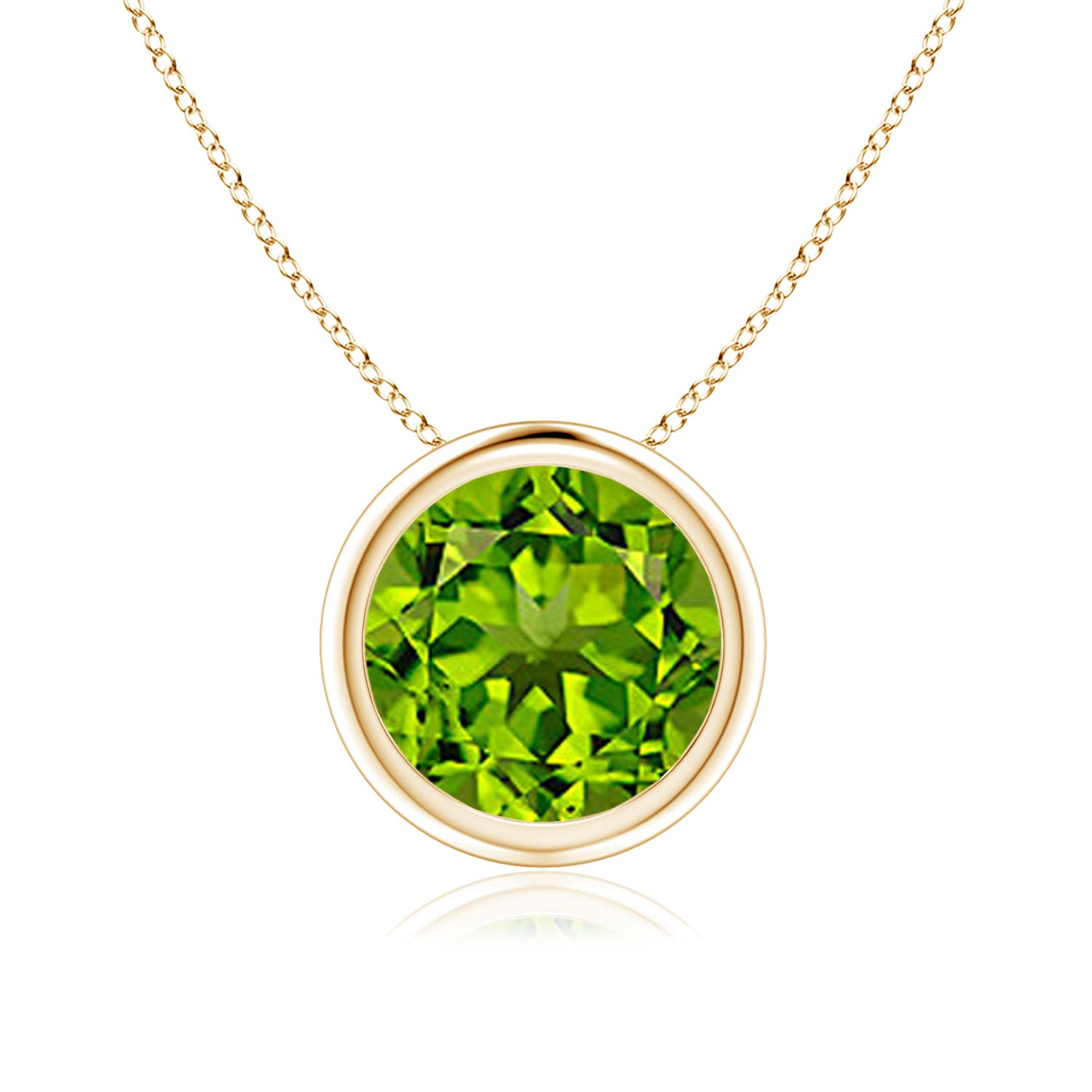 AAAA - Peridot / 2 CT / 14 KT Yellow Gold