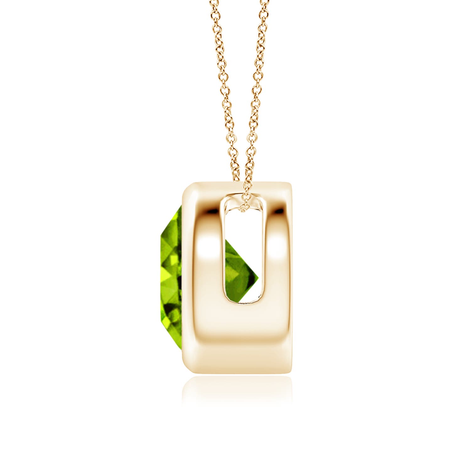 AAAA - Peridot / 2 CT / 14 KT Yellow Gold