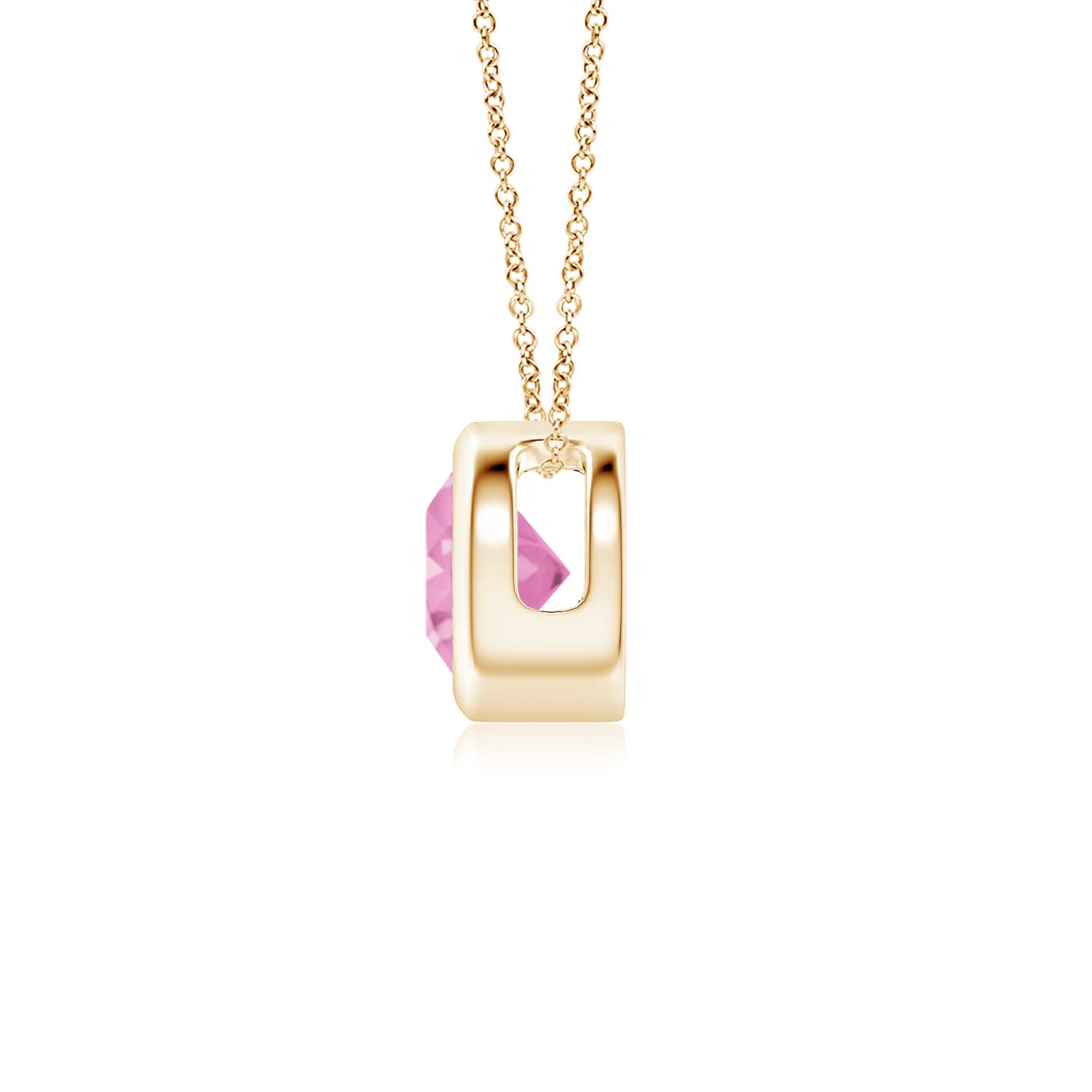 A - Pink Sapphire / 0.6 CT / 14 KT Yellow Gold