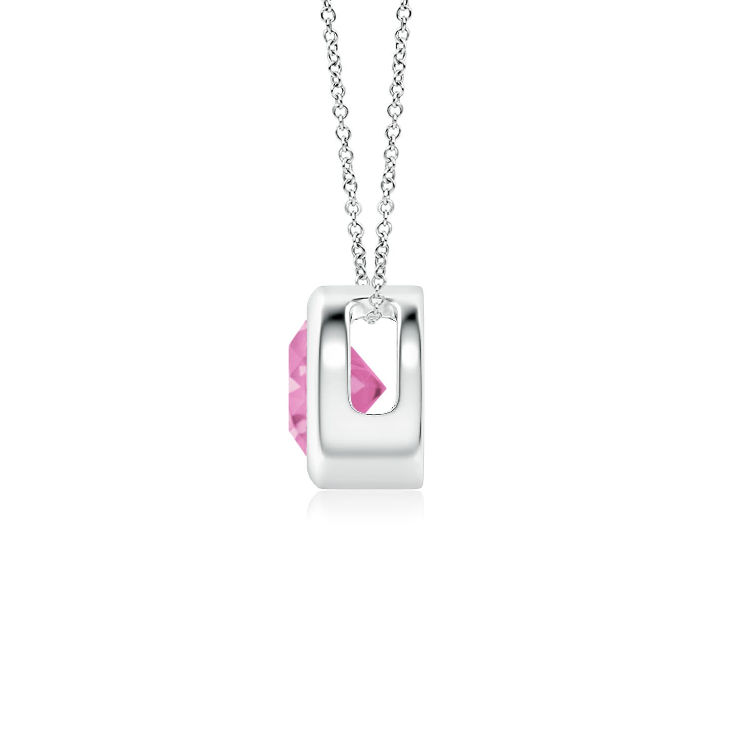 AA - Pink Sapphire / 0.6 CT / 14 KT White Gold