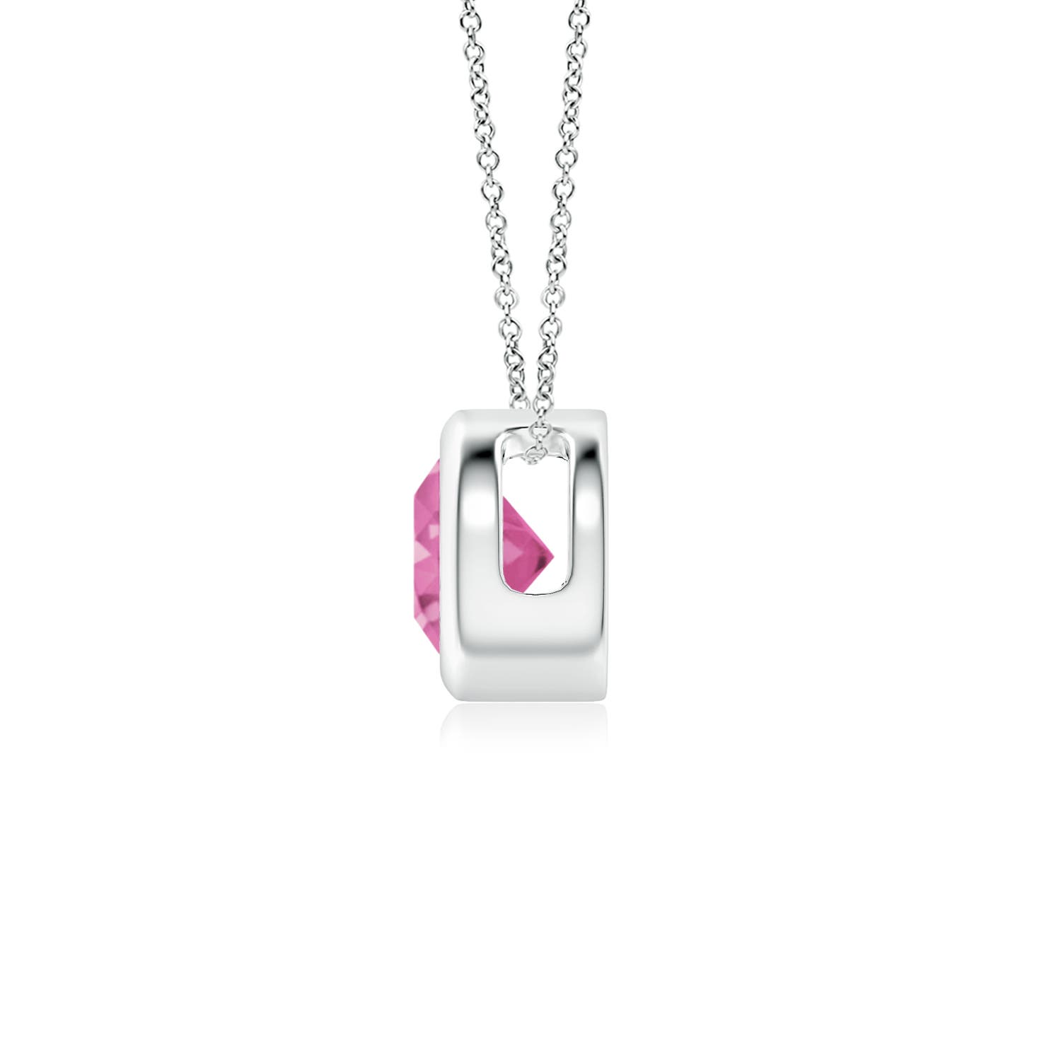 AAA - Pink Sapphire / 0.6 CT / 14 KT White Gold