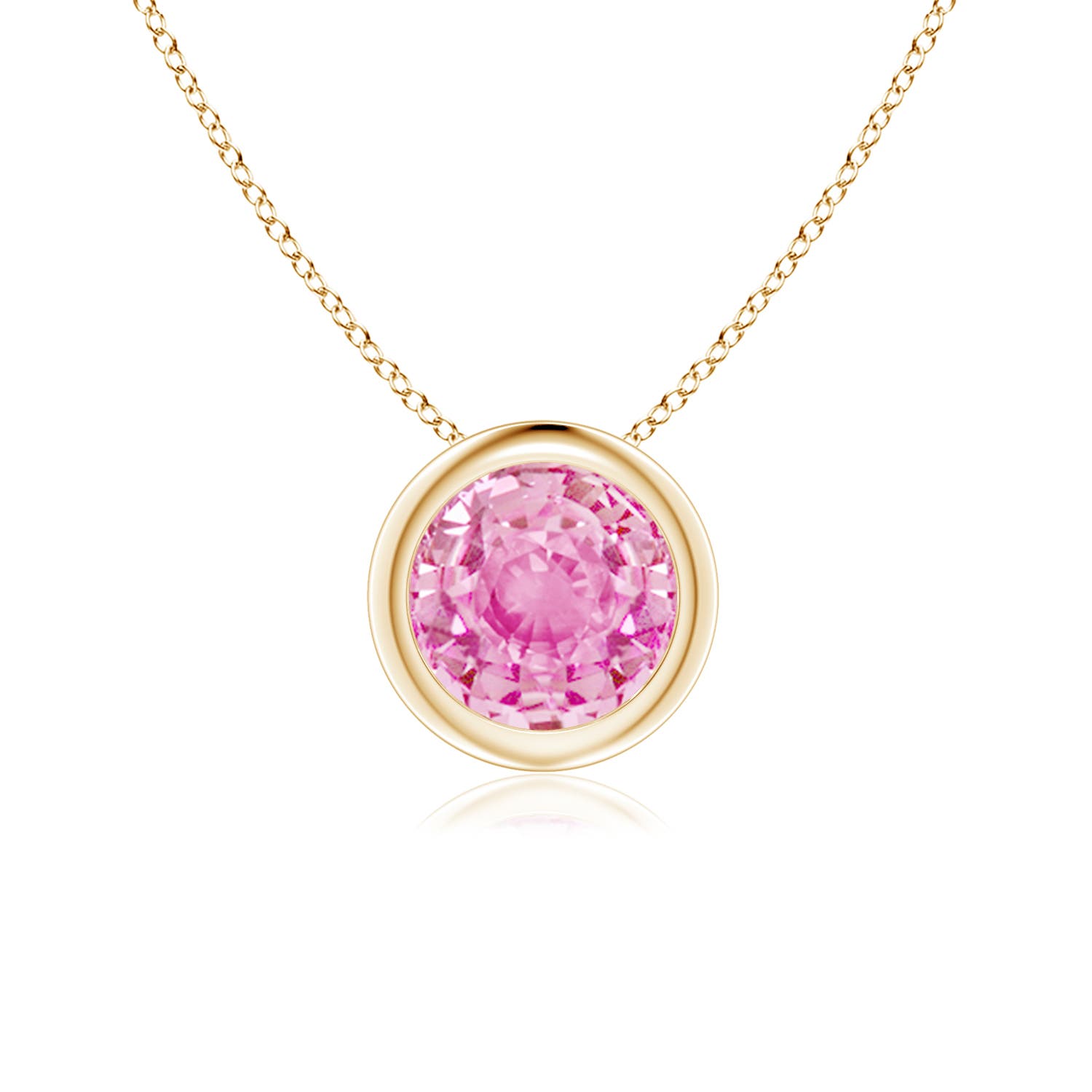 A - Pink Sapphire / 1 CT / 14 KT Yellow Gold