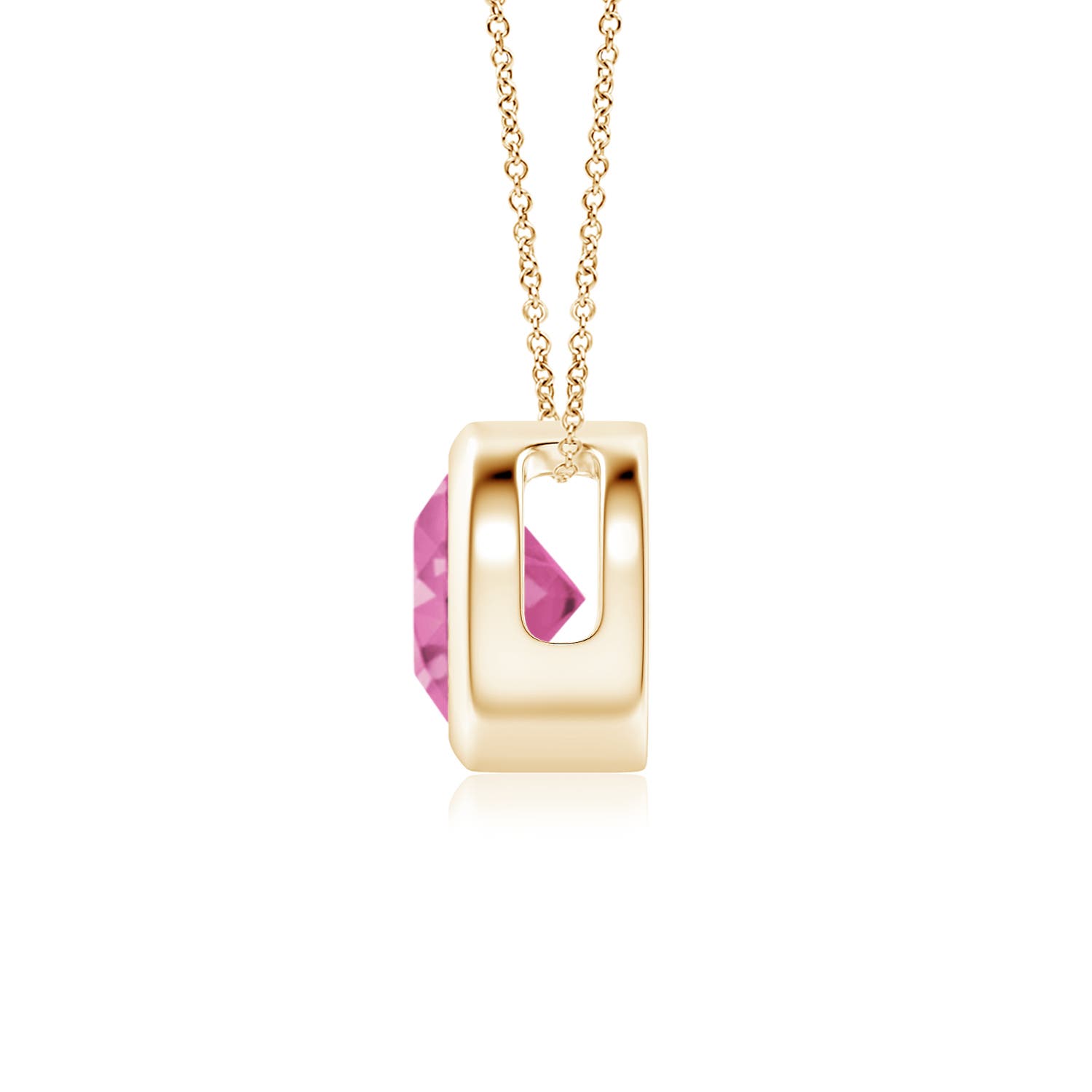 AAA - Pink Sapphire / 1 CT / 14 KT Yellow Gold