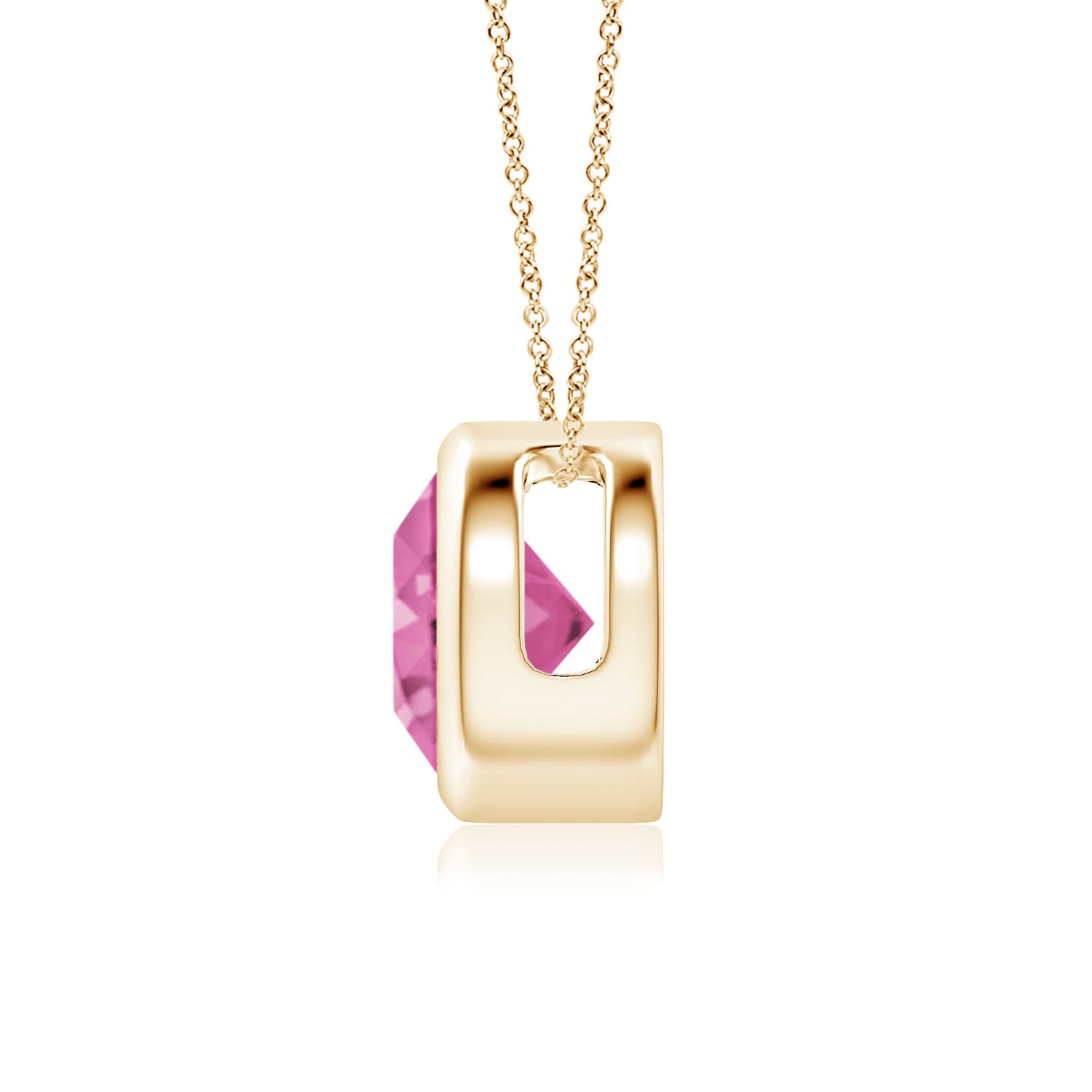 AAA - Pink Sapphire / 1.6 CT / 14 KT Yellow Gold