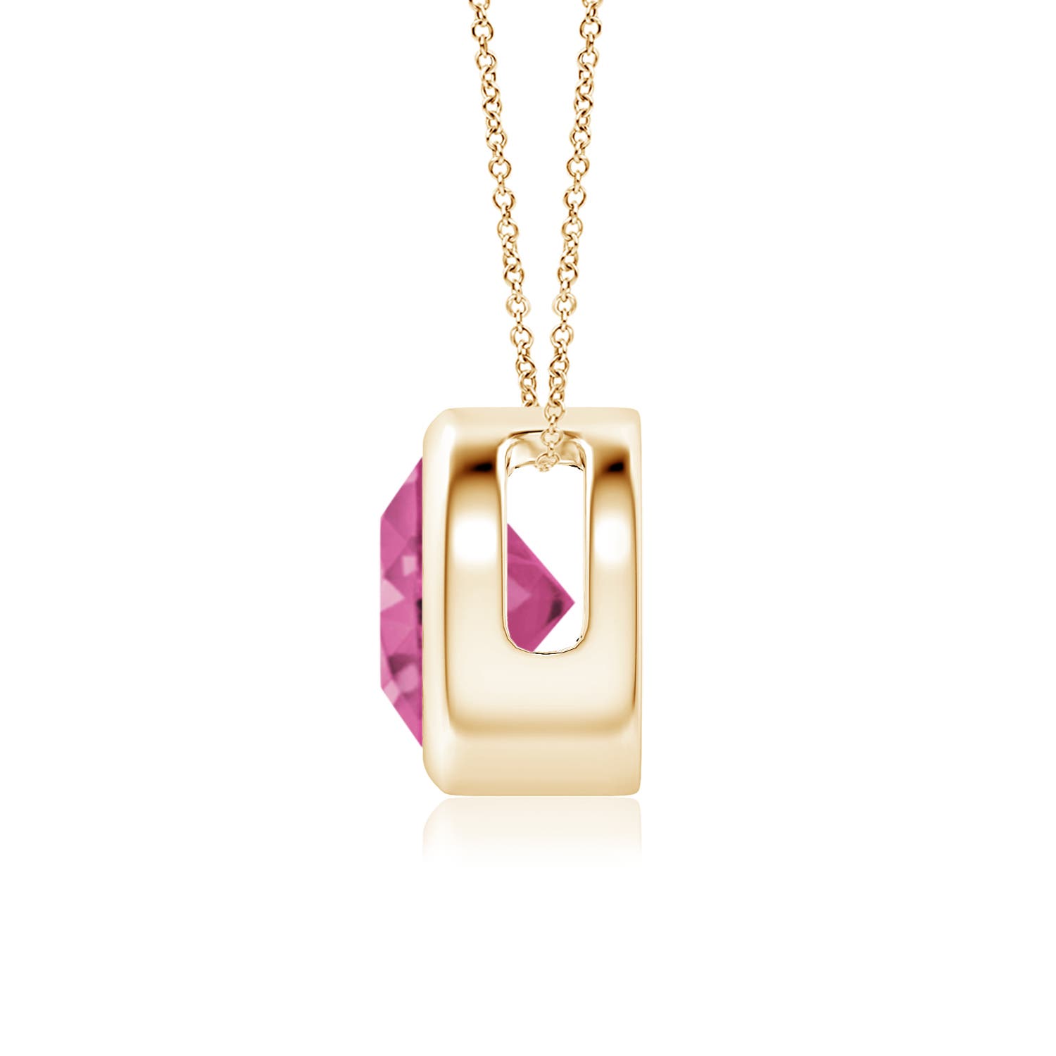 AAAA - Pink Sapphire / 1.6 CT / 14 KT Yellow Gold