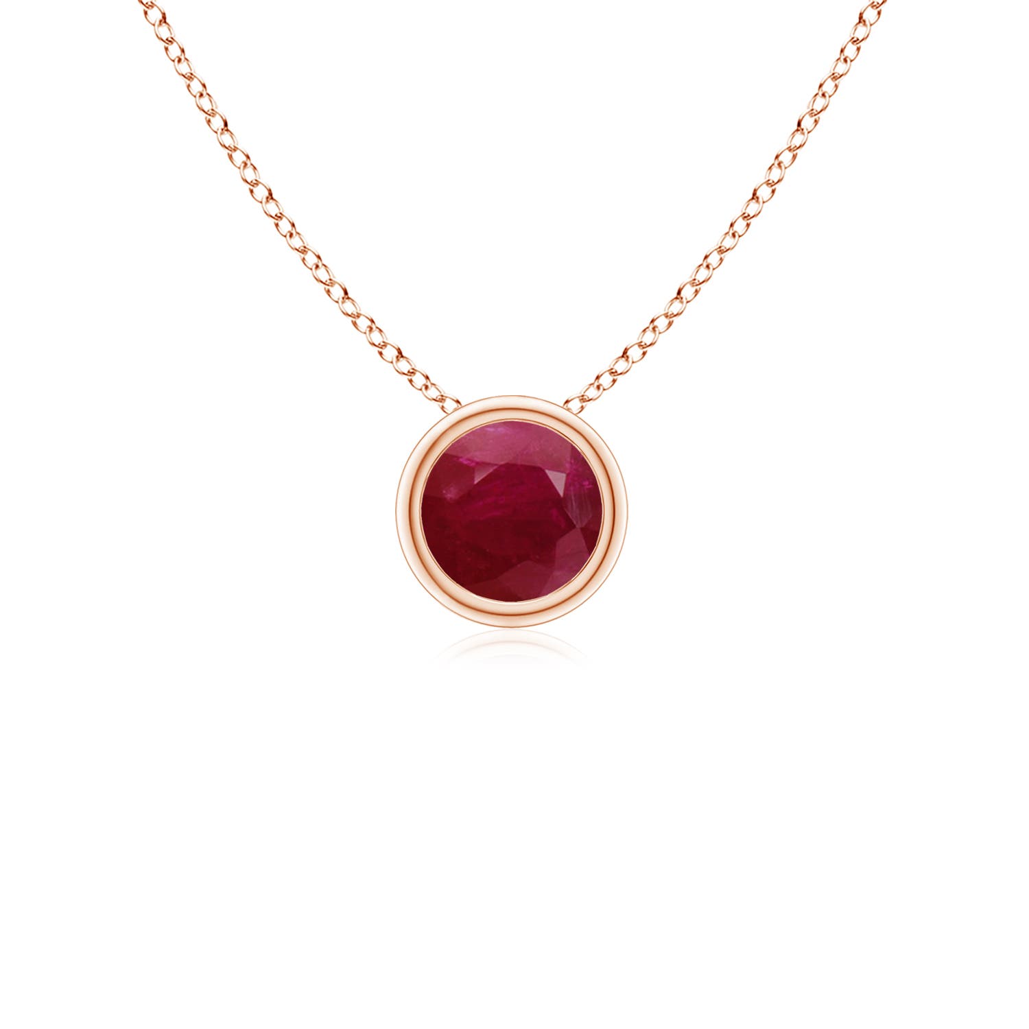 A - Ruby / 0.34 CT / 14 KT Rose Gold