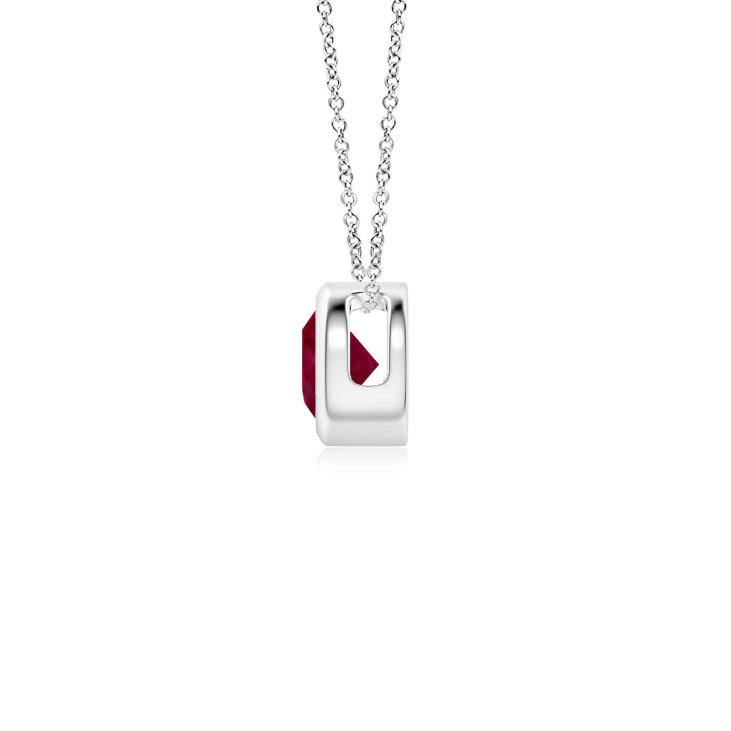 A - Ruby / 0.34 CT / 14 KT White Gold