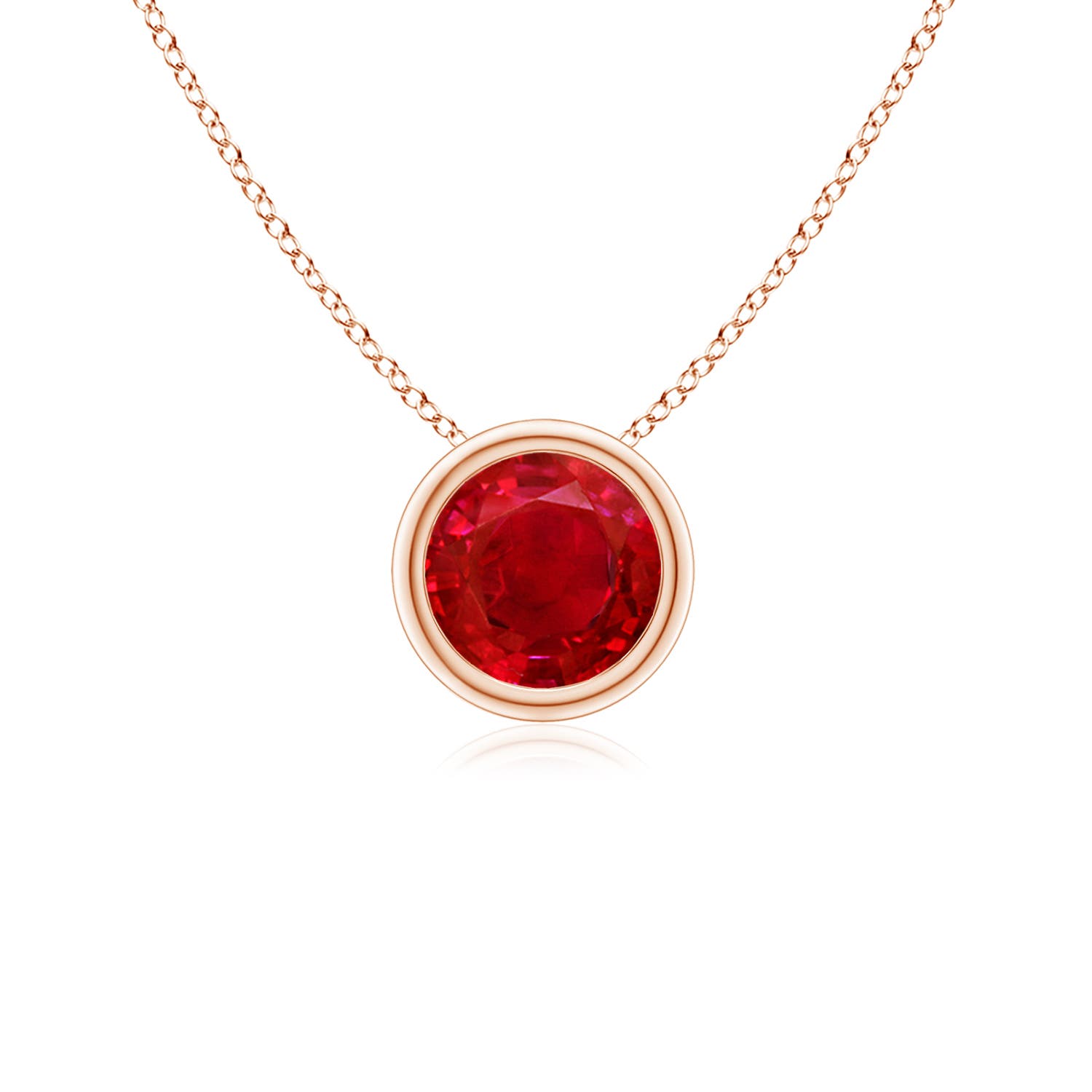 AAA - Ruby / 0.6 CT / 14 KT Rose Gold