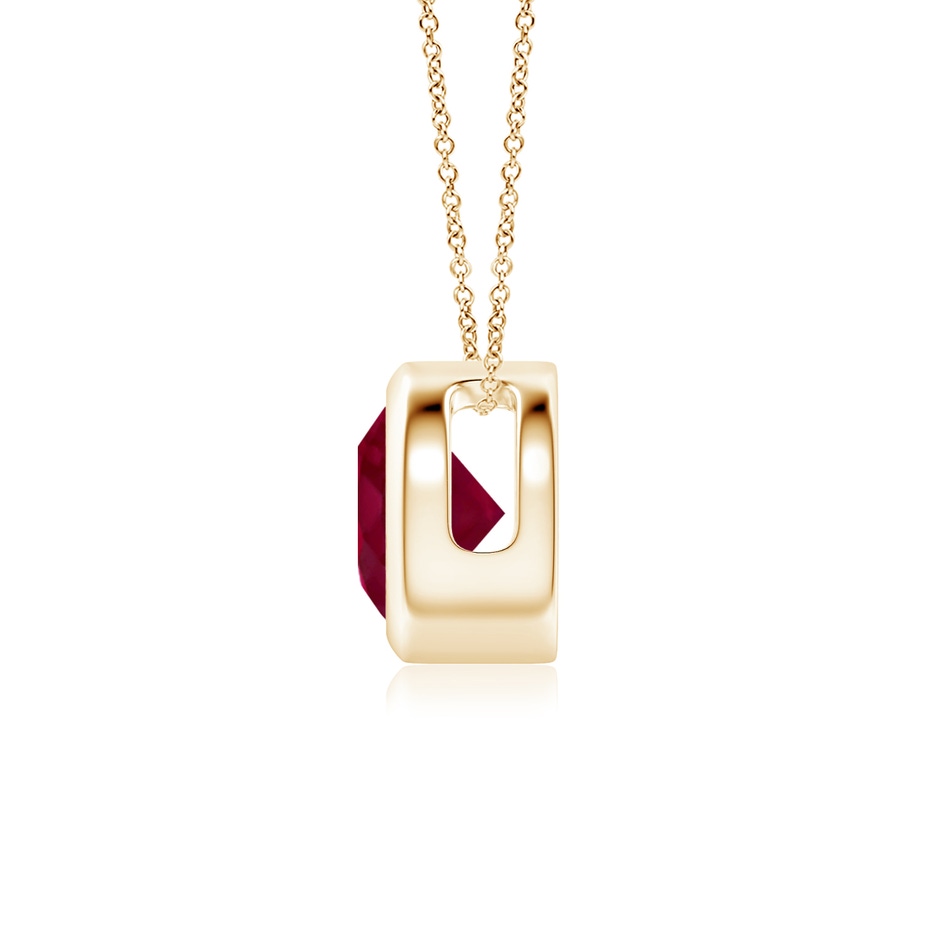 6mm A Bezel-Set Round Ruby Solitaire Pendant in Yellow Gold side 199